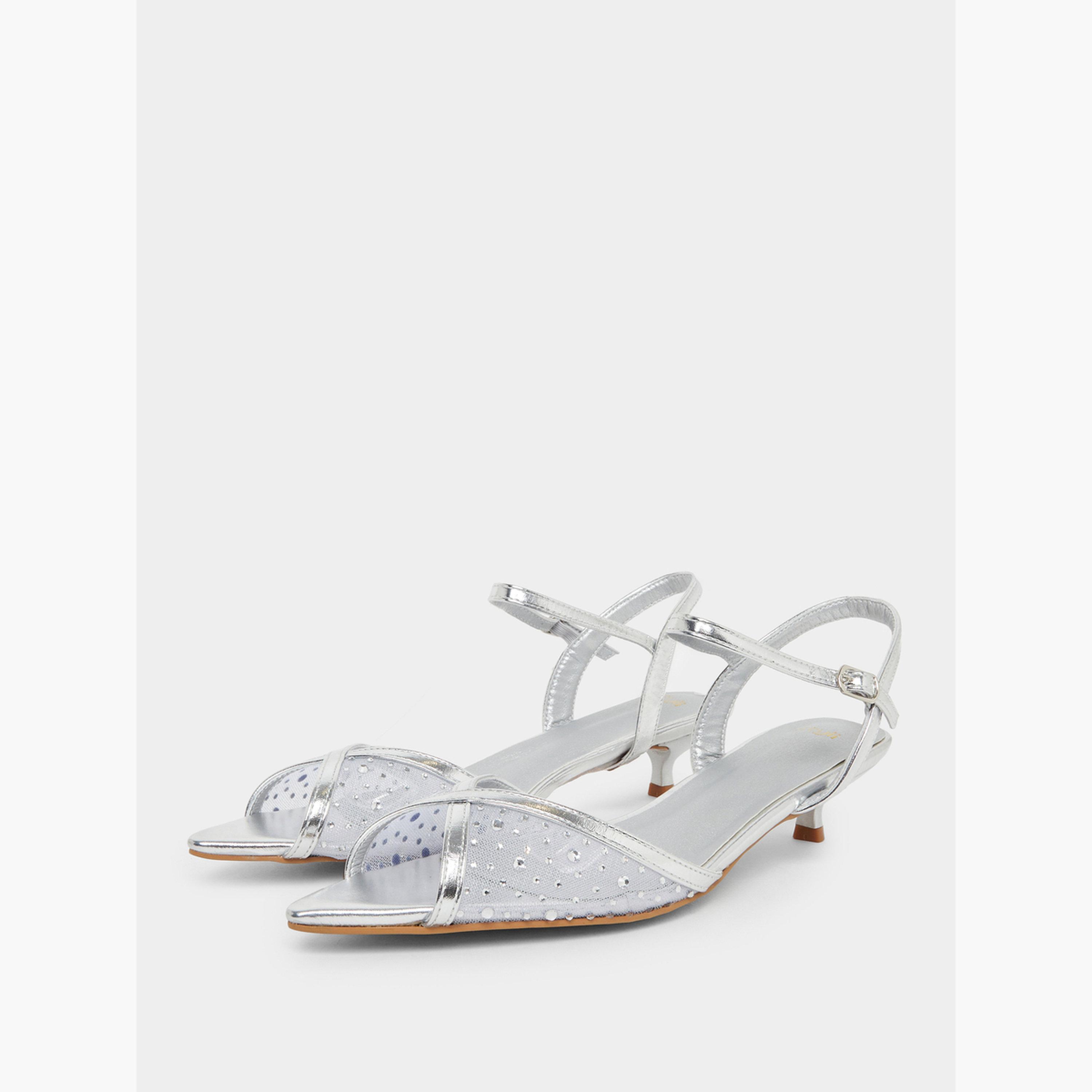Styli Embellished Vamp Low Heel Sandals-women-shoes-sandals-heeled-image-1
