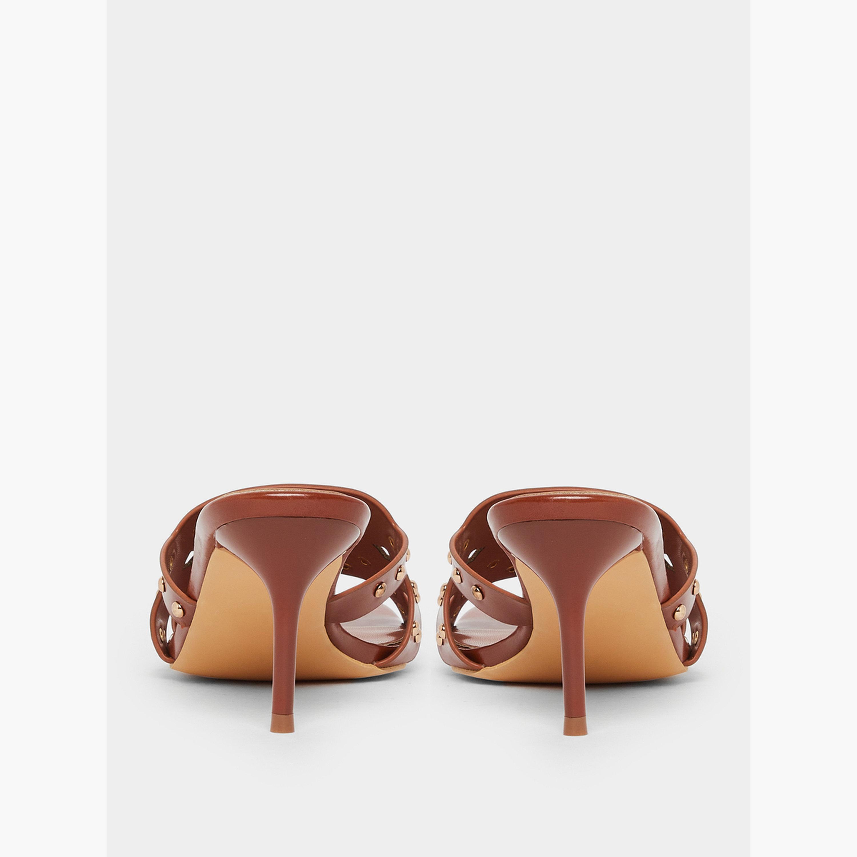 ستايلي - صندل بكعب عالٍ مرصع باللون البني للنساء-women-shoes-sandals-heeled-image-5