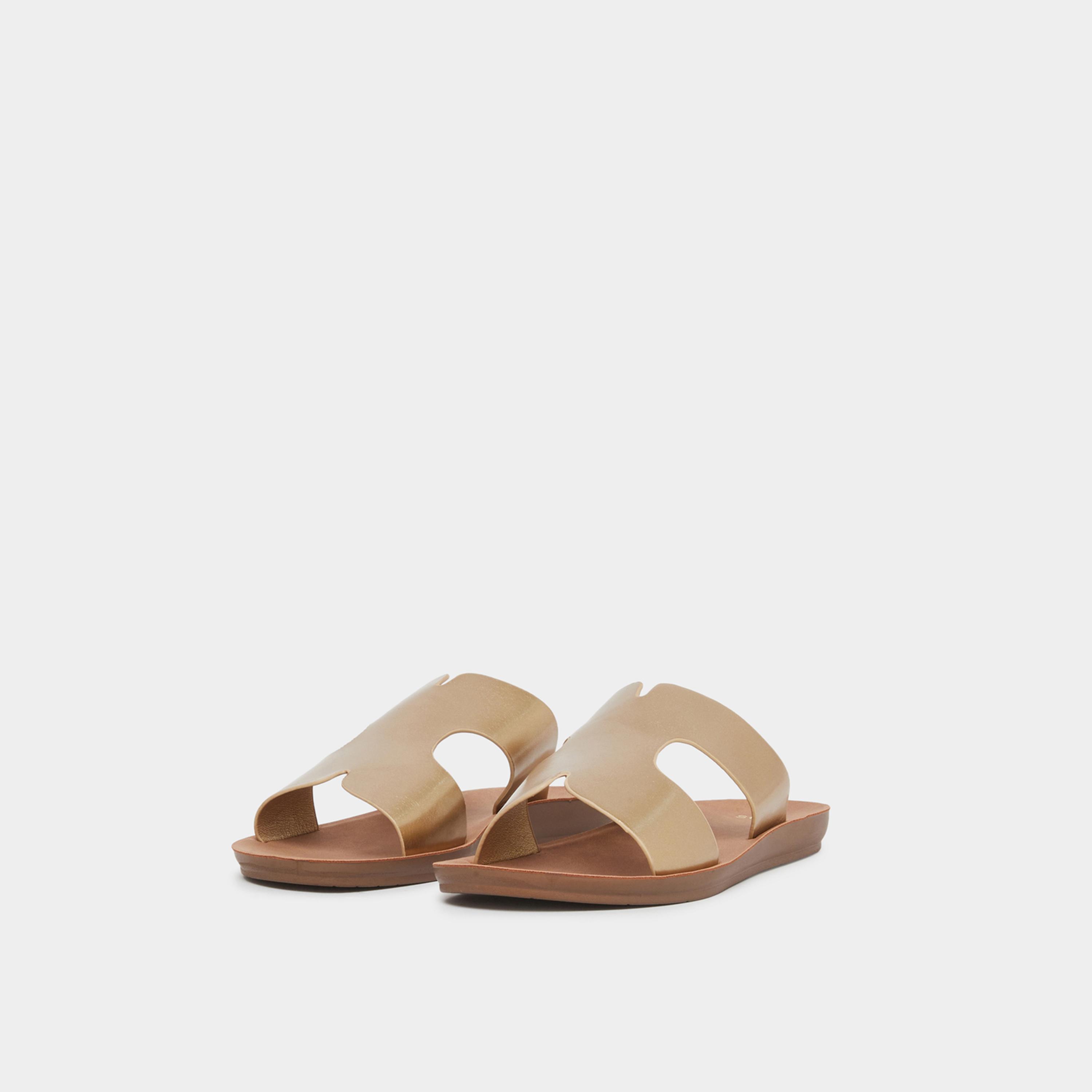 Styli Women Metallic Strap Open Toe Sandals-women-shoes-sandals-flats-image-1