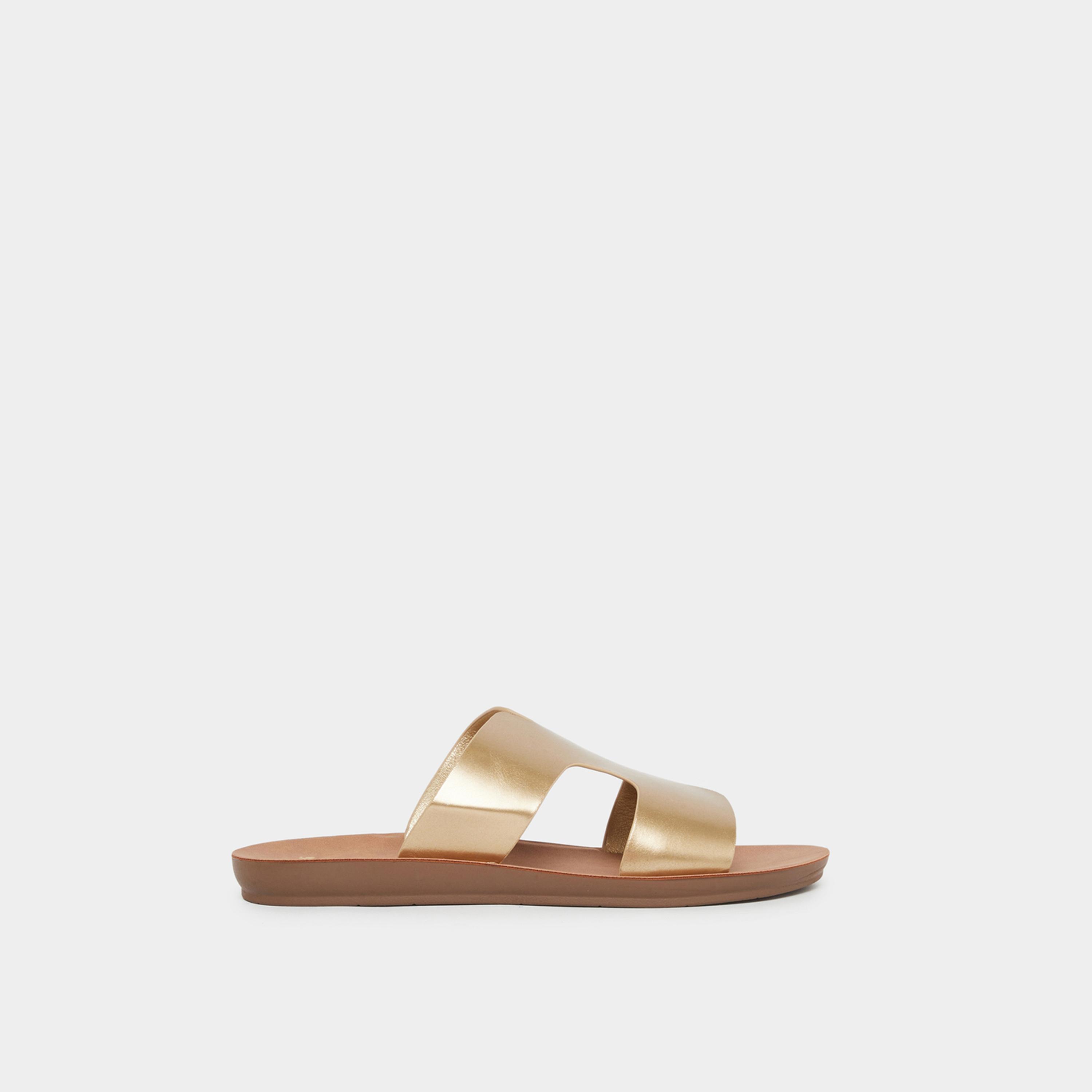 Styli Women Metallic Strap Open Toe Sandals-women-shoes-sandals-flats-image-3