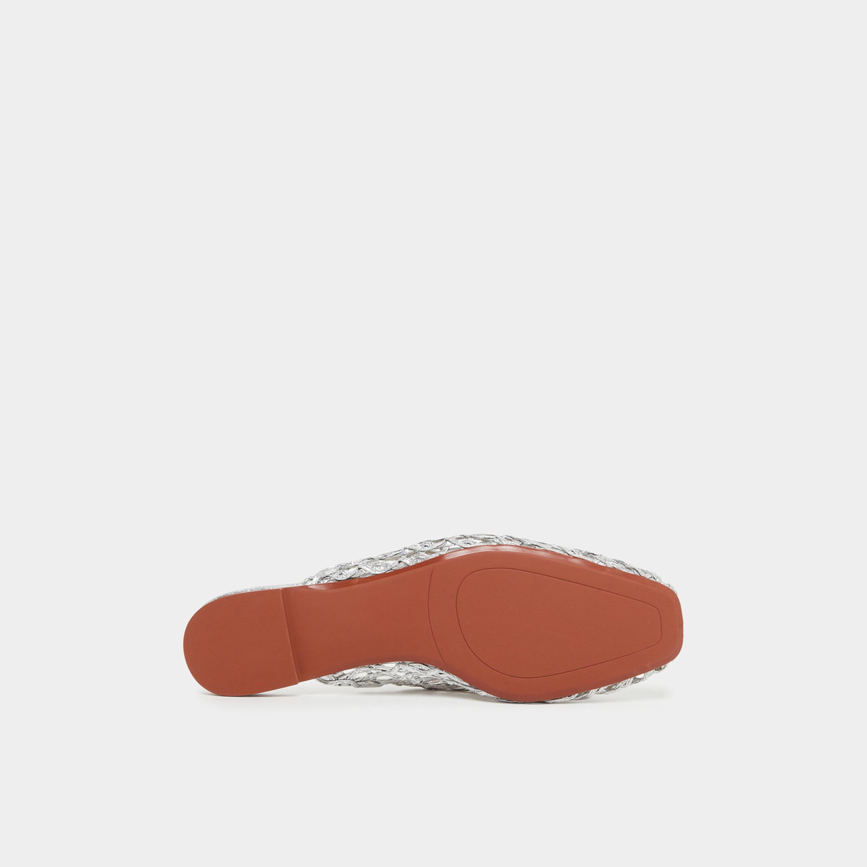ستايلي - حذاء نسائي من الجلد لون الفضي-women-shoes-flats-mules-image-6