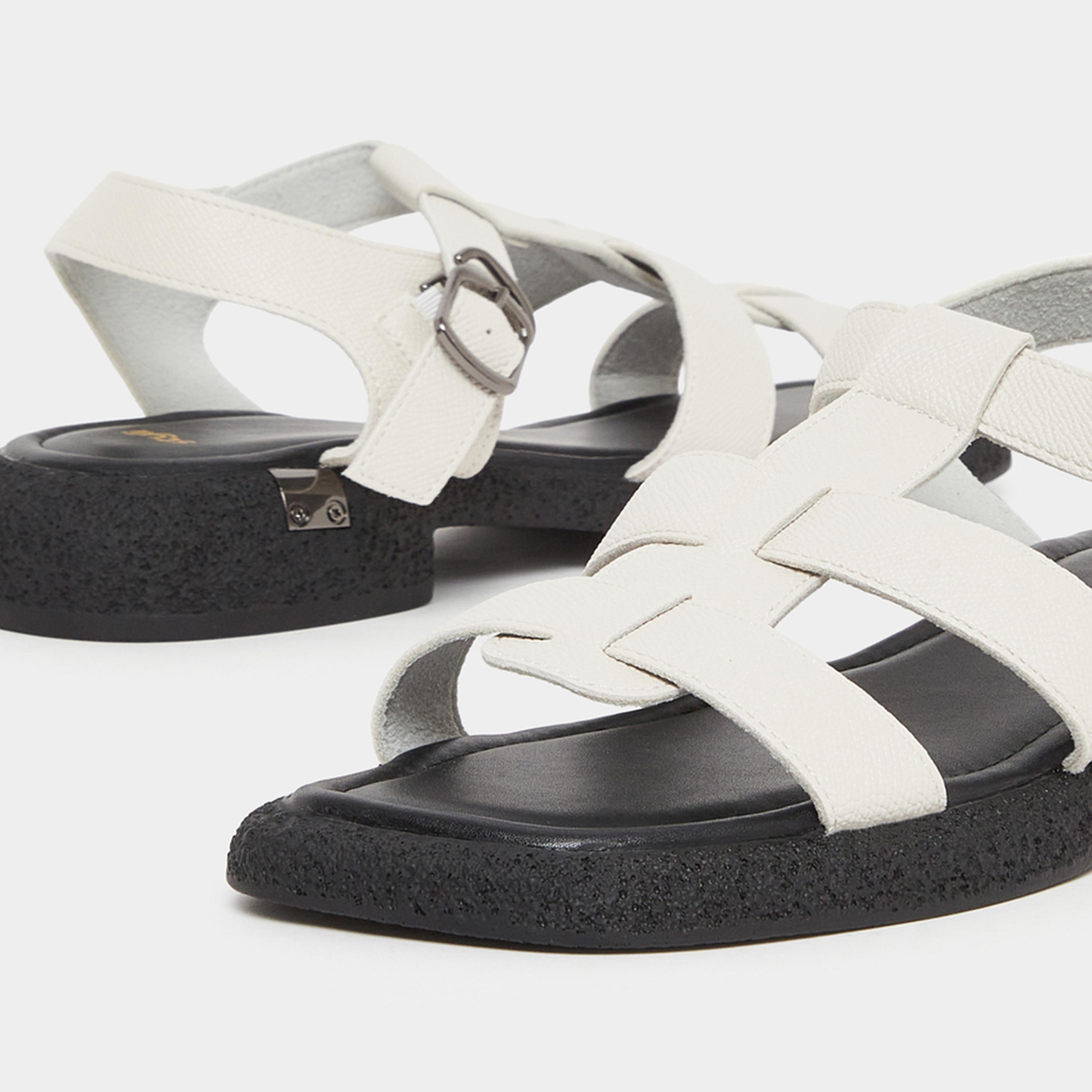 ستايلي - صندل أبيض بإبزيم وحزام للكاحل للنساء-women-shoes-sandals-heeled-image-3