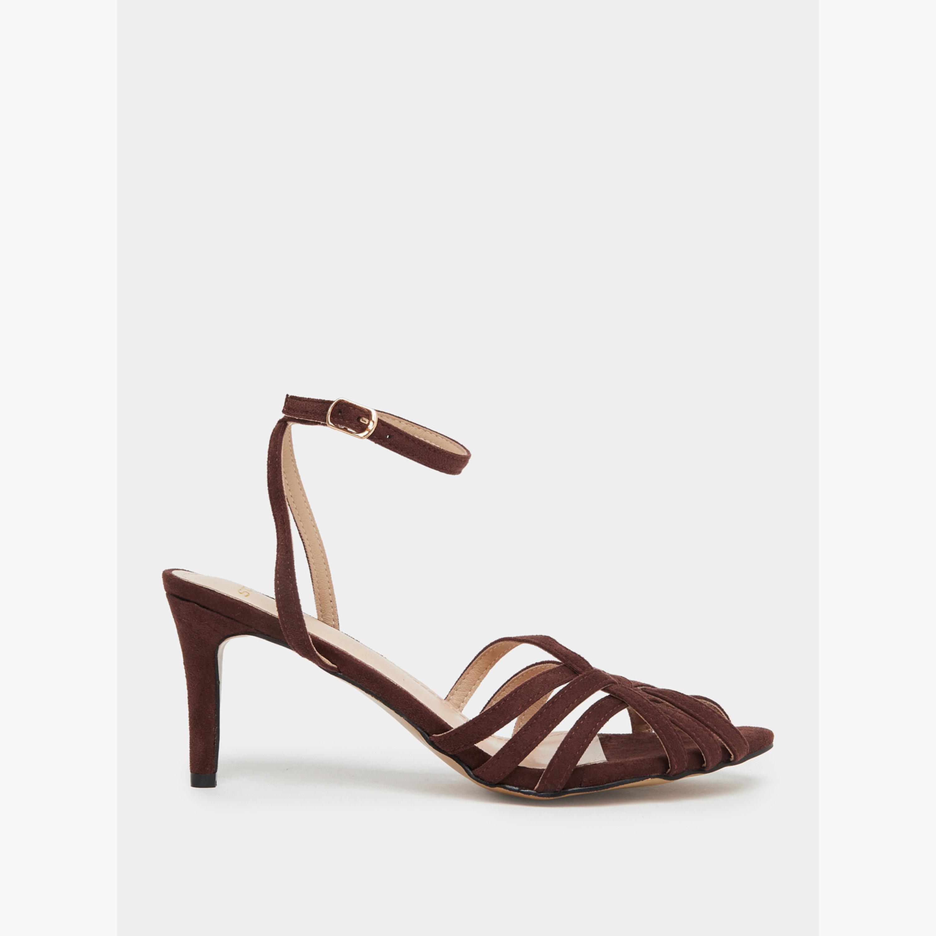 Styli Bronze Strappy Stiletto Heel Sandals-women-shoes-sandals-heeled-image-2
