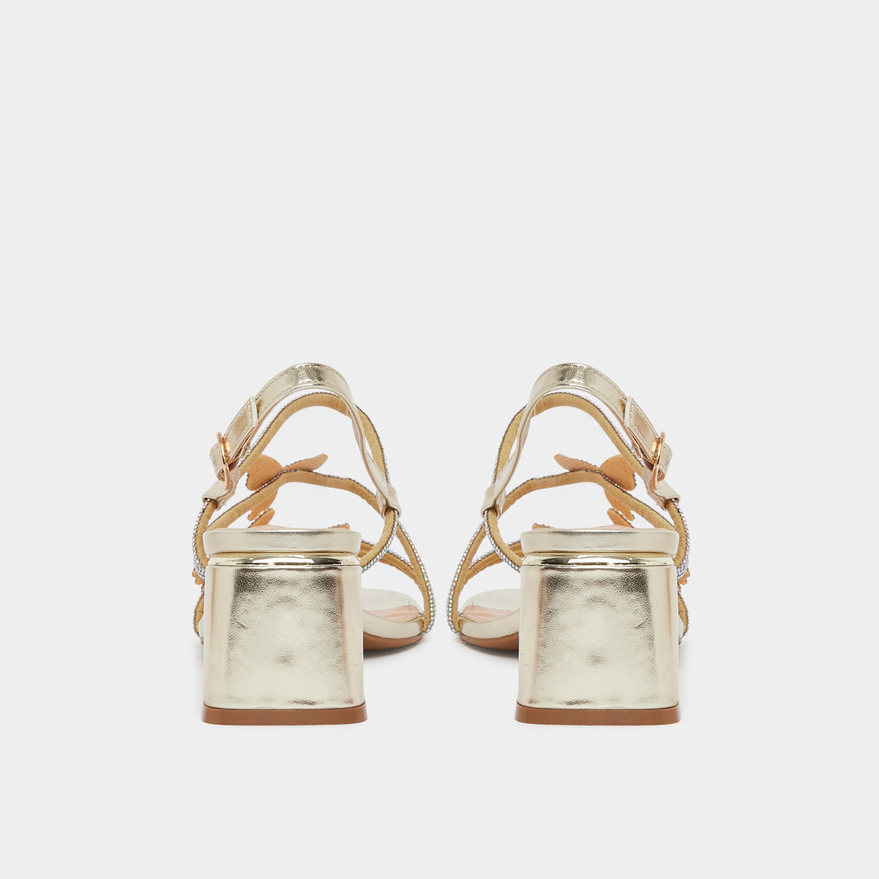 ستايلي - صندل بكعب سميك مزين على شكل فراشة-women-shoes-heels-image-5