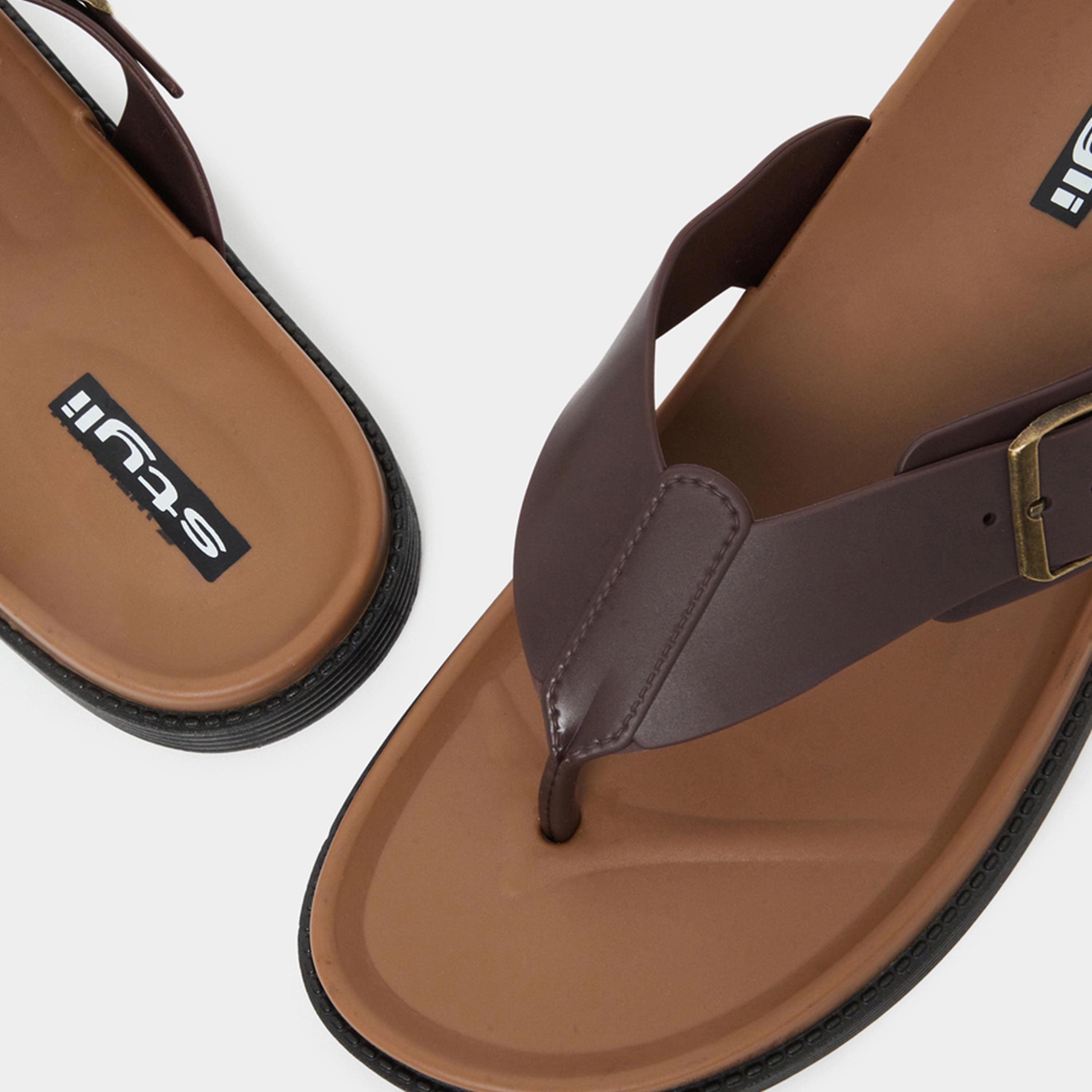 Styli Men Adjustable Buckle Strap Thong Sandals-men-shoes-flipflopsandslides-image-3