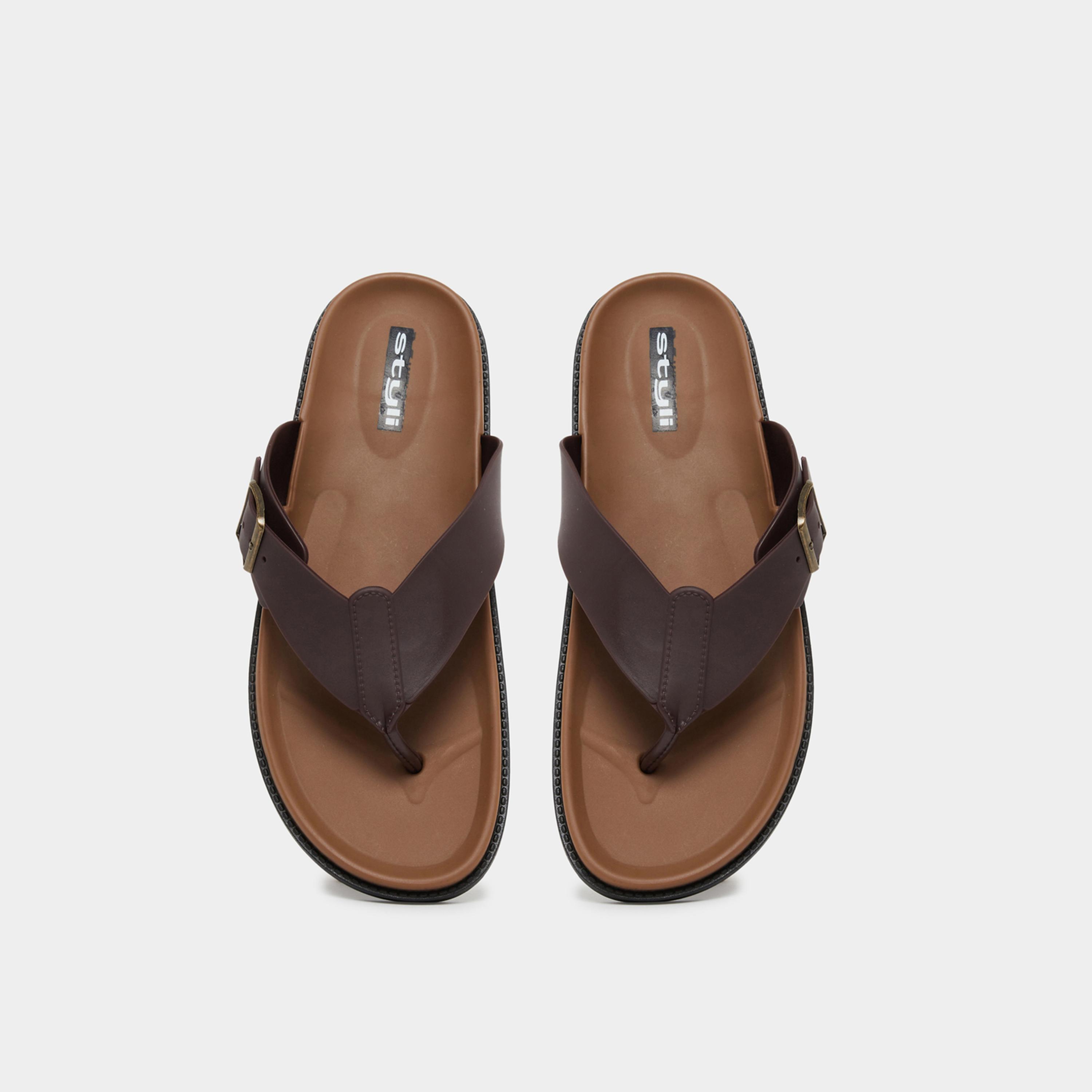 Styli Men Adjustable Buckle Strap Thong Sandals-men-shoes-flipflopsandslides-image-5