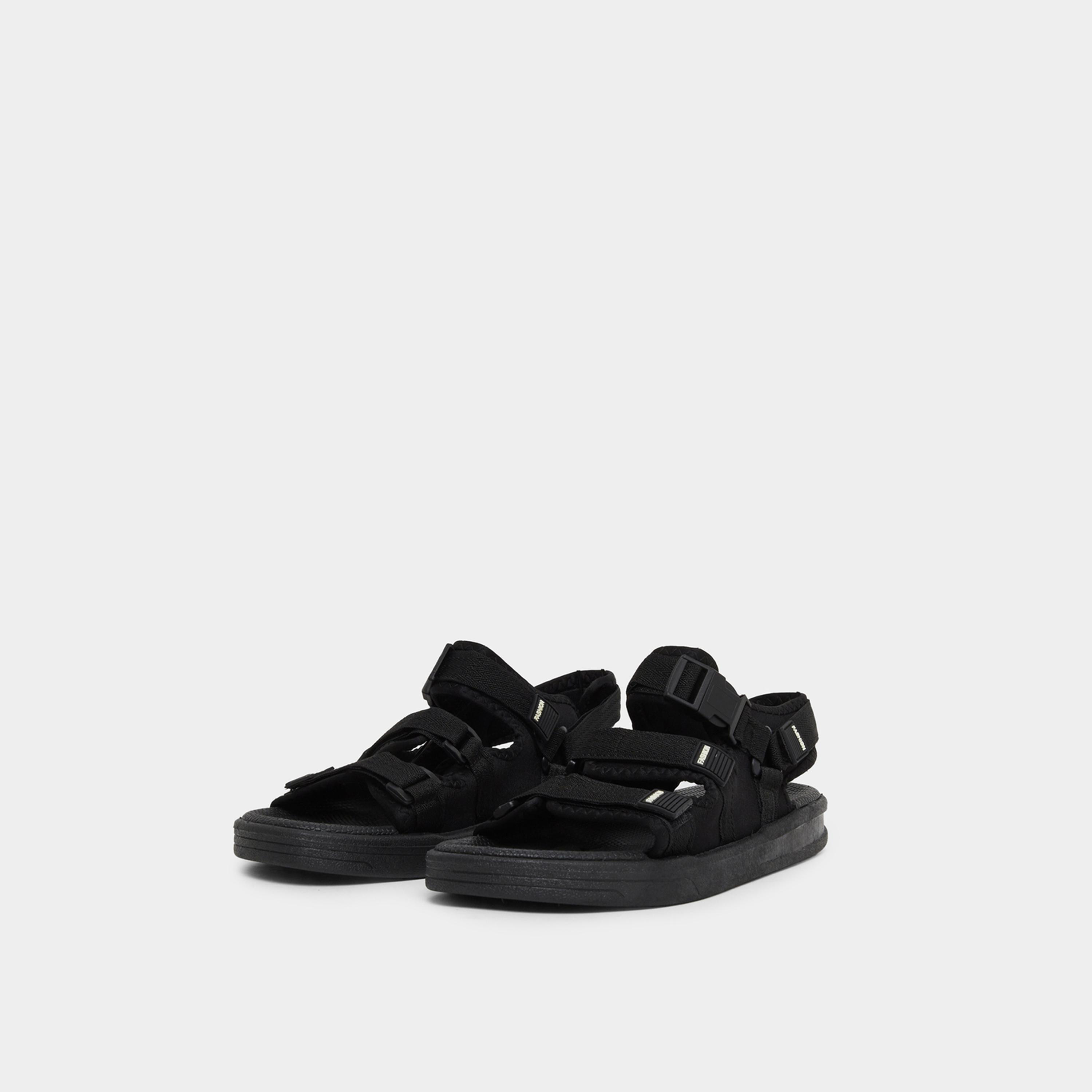 Styli Men Black Adjustable Strap Casual Sandals-men-shoes-sandals-image-1