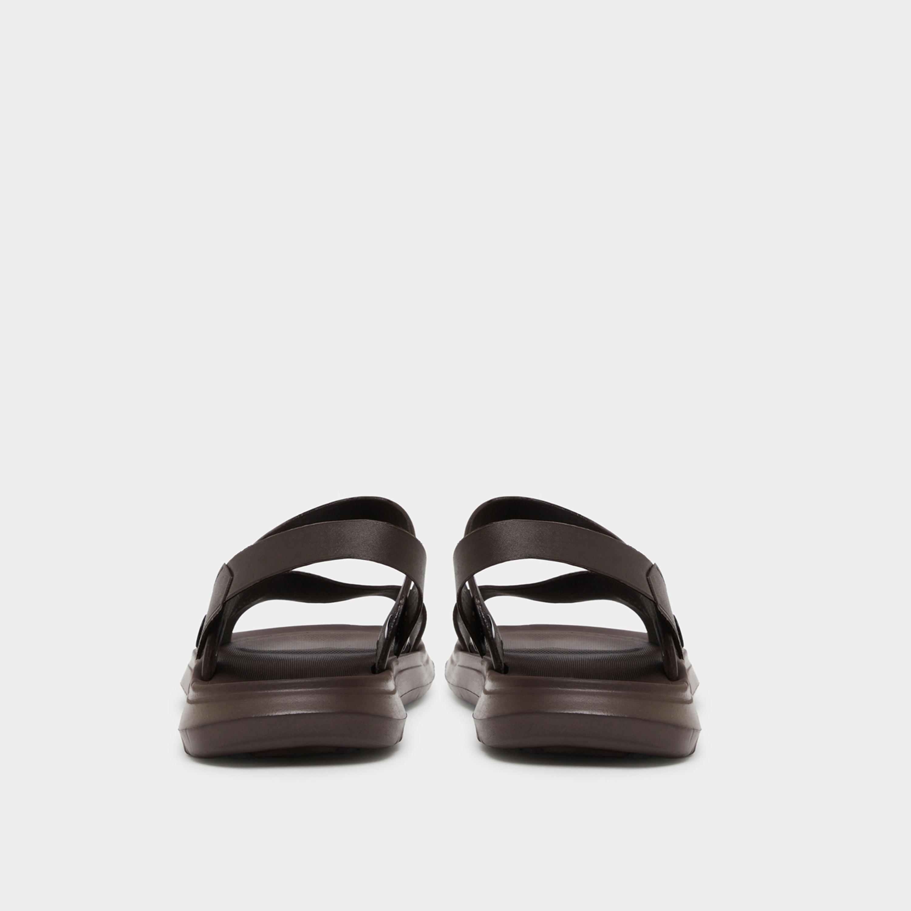 Styli Men Brown Easy-Fit Dual Strap Sandals-men-shoes-sandals-image-4