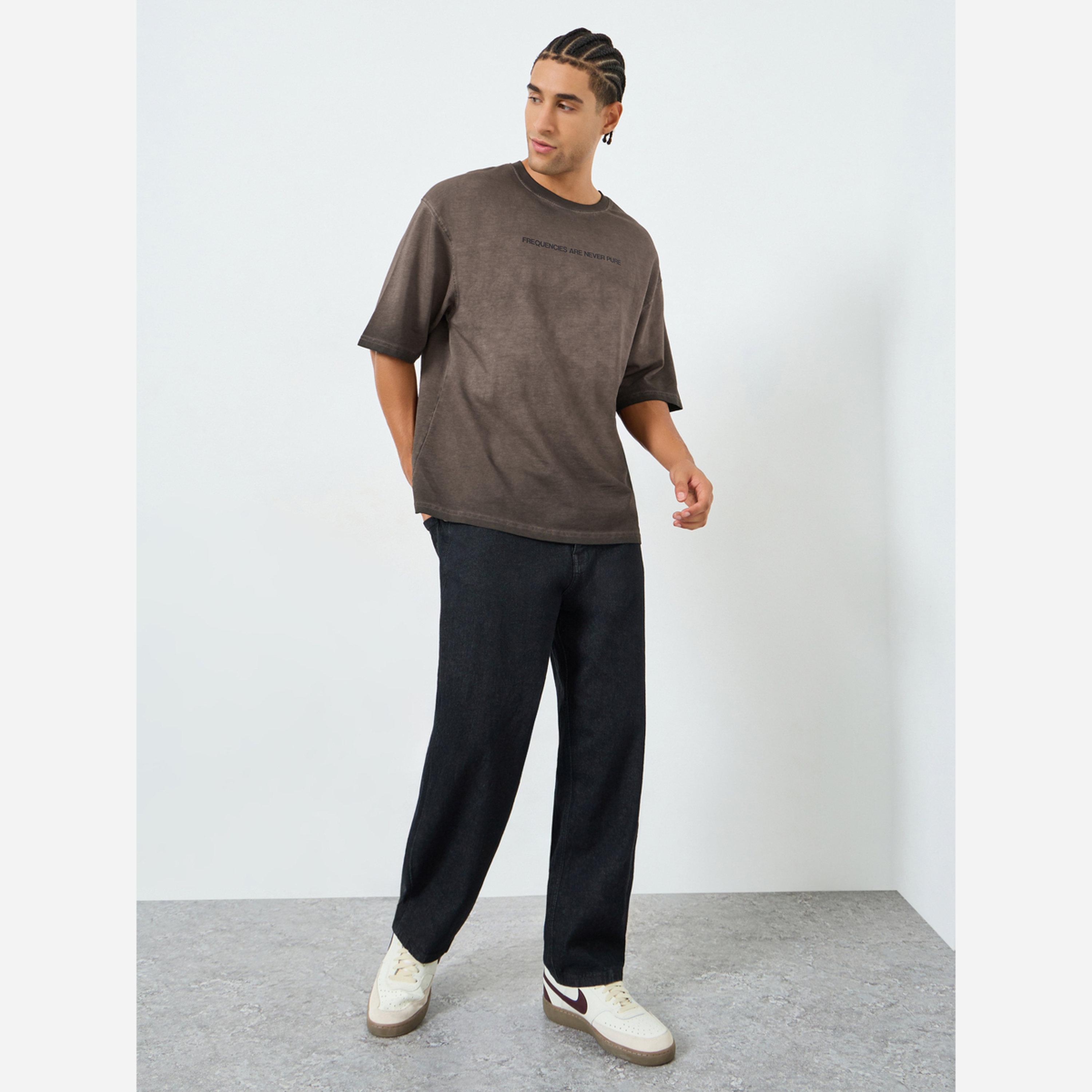 Styli Men Oversized Washed Spray T-Shirt-men-clothing-tshirtsandpolos-tshirts-image-2