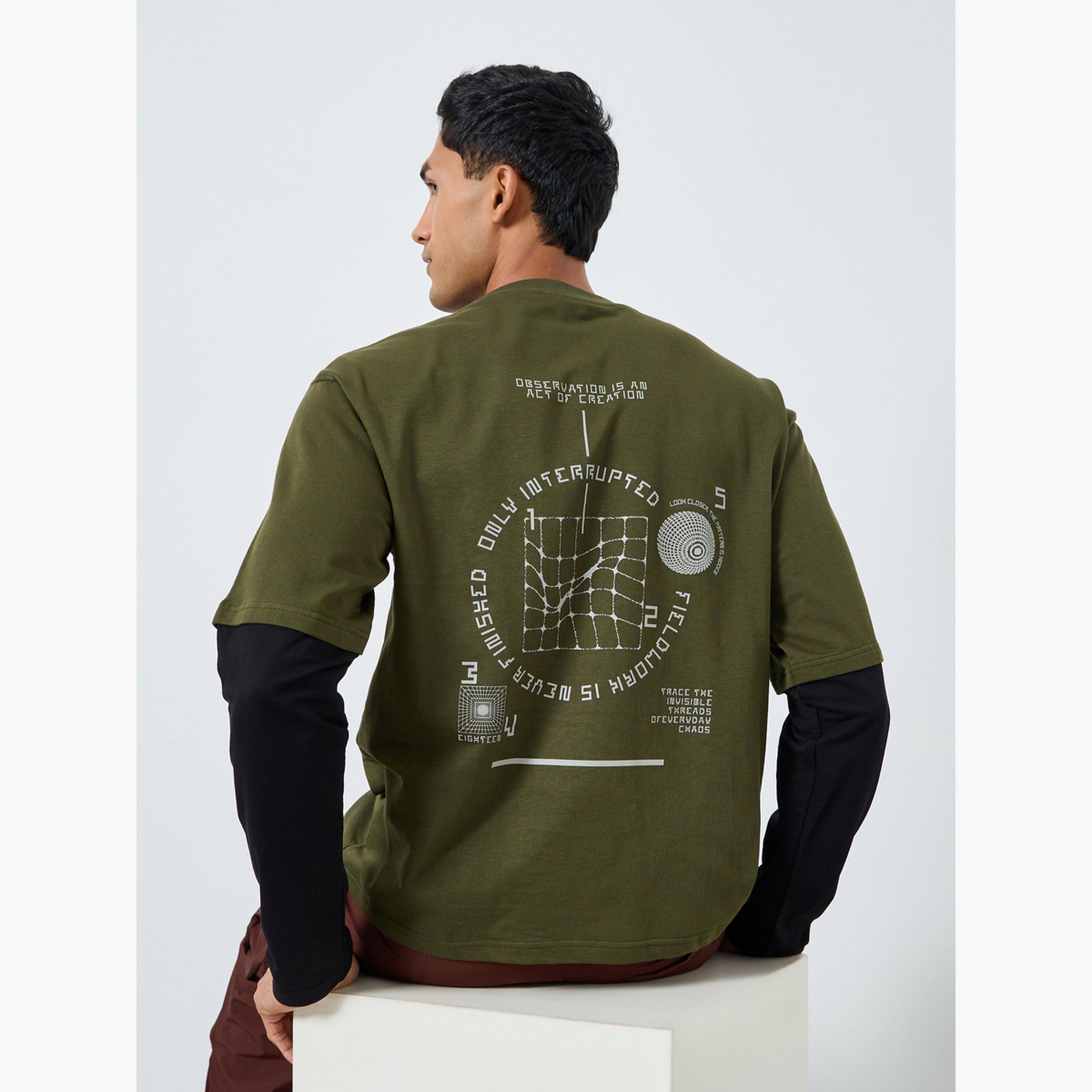 Styli Men Oversized Twofer Sleeve Style T-Shirt-men-clothing-tshirtsandpolos-tshirts-image-3