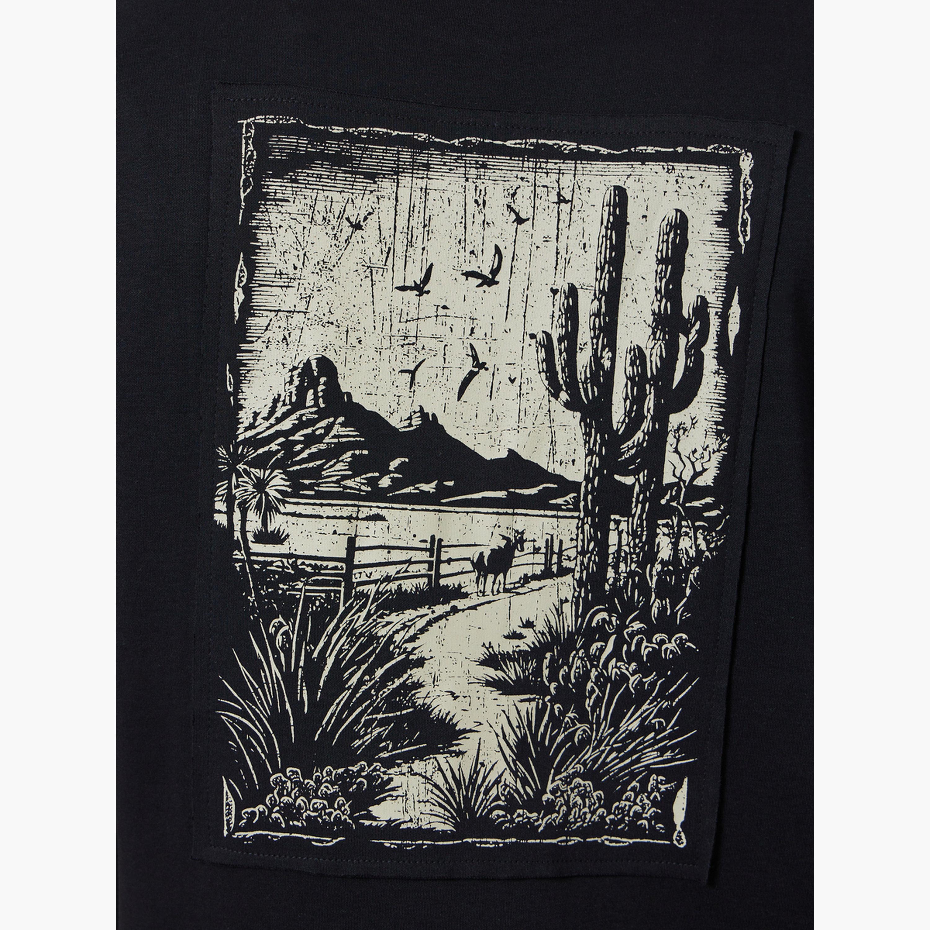 Styli Men Black Graphic Print Oversized T-Shirt-men-clothing-tshirtsandpolos-tshirts-image-5