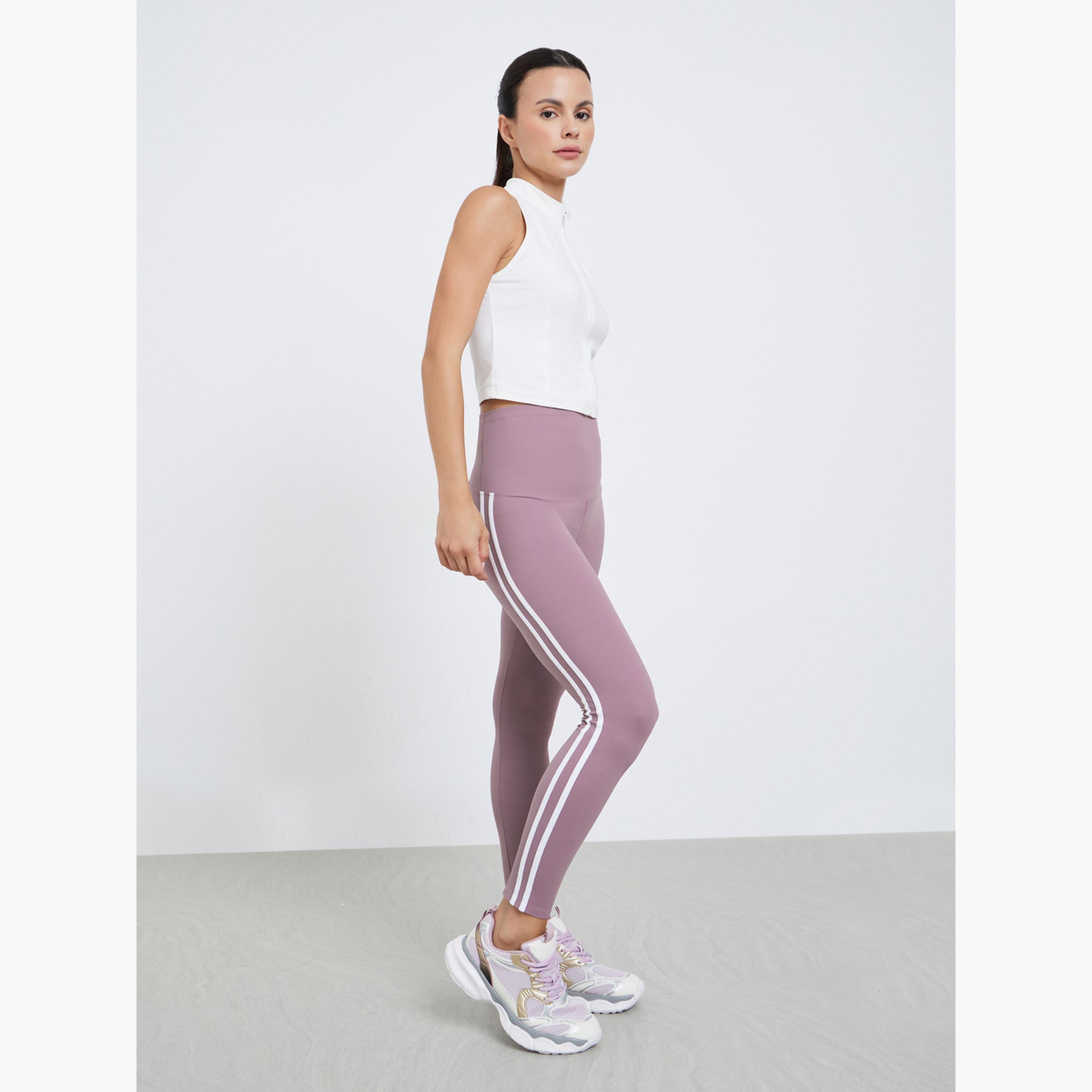 Styli Double Side Striped Detail Leggings-women-clothing-sportswearandactivewear-bottoms-leggings-image-2