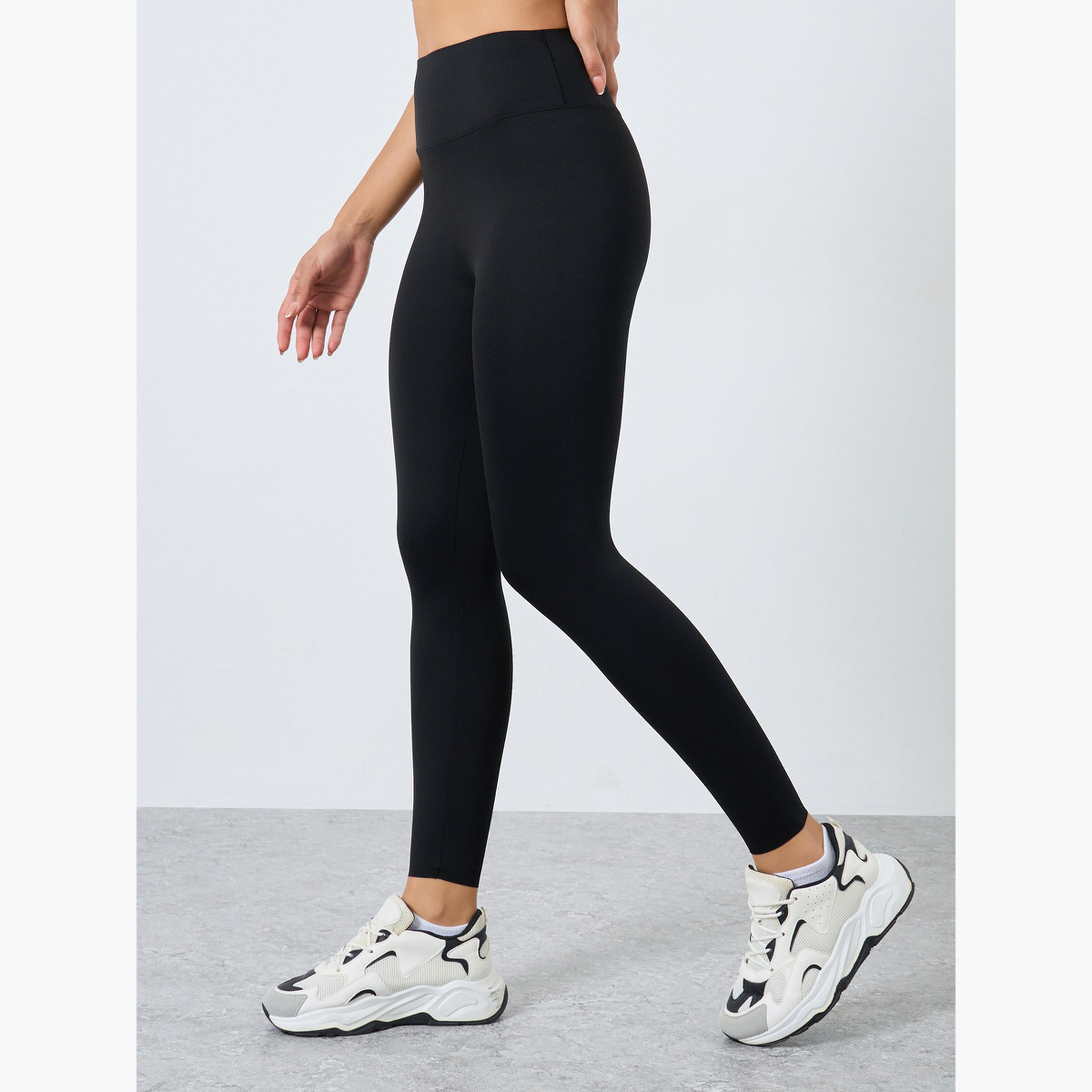 Styli Broad Waistband Raw Edge Leggings-women-clothing-sportswearandactivewear-bottoms-leggings-image-1