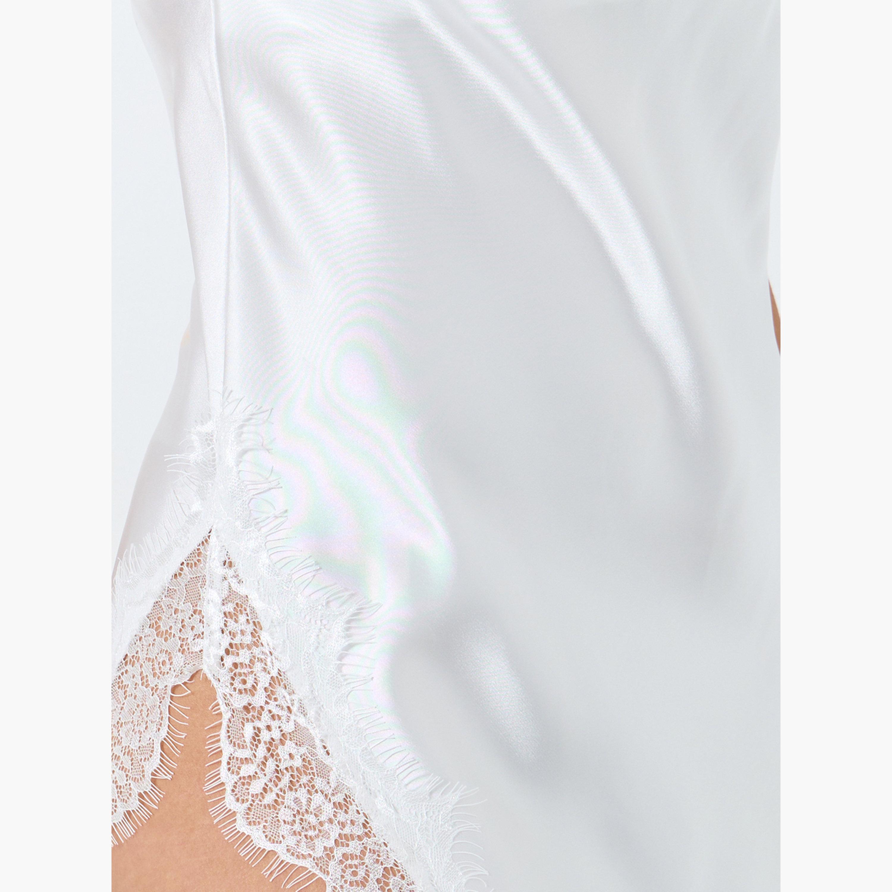 Take Two White Side Lace Insert Slip Dress-women-clothing-lingerie-babydollsandbodysuits-image-3