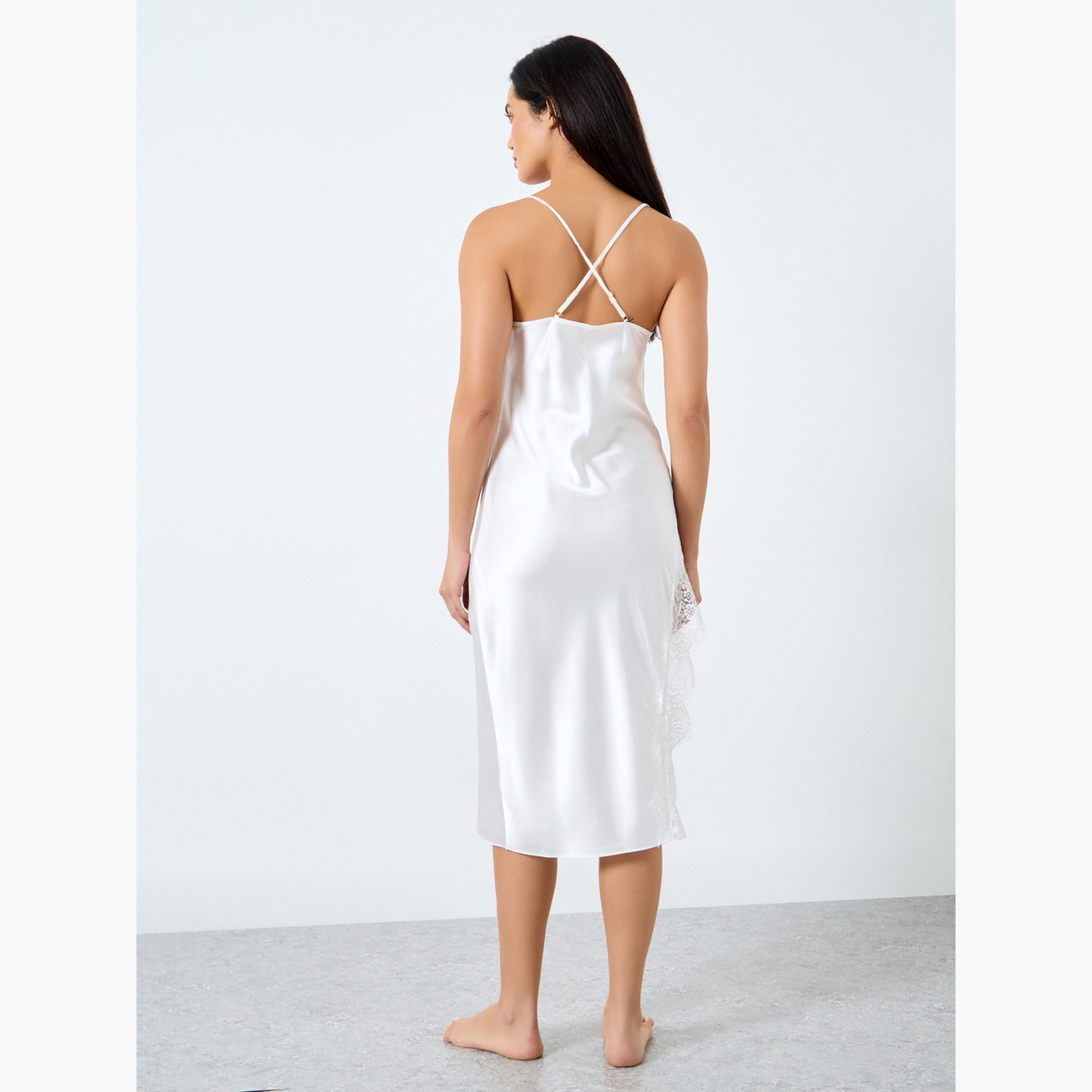 تيك تو - فستان أبيض من الدانتيل من الجانب-women-clothing-lingerie-babydollsandbodysuits-image-4