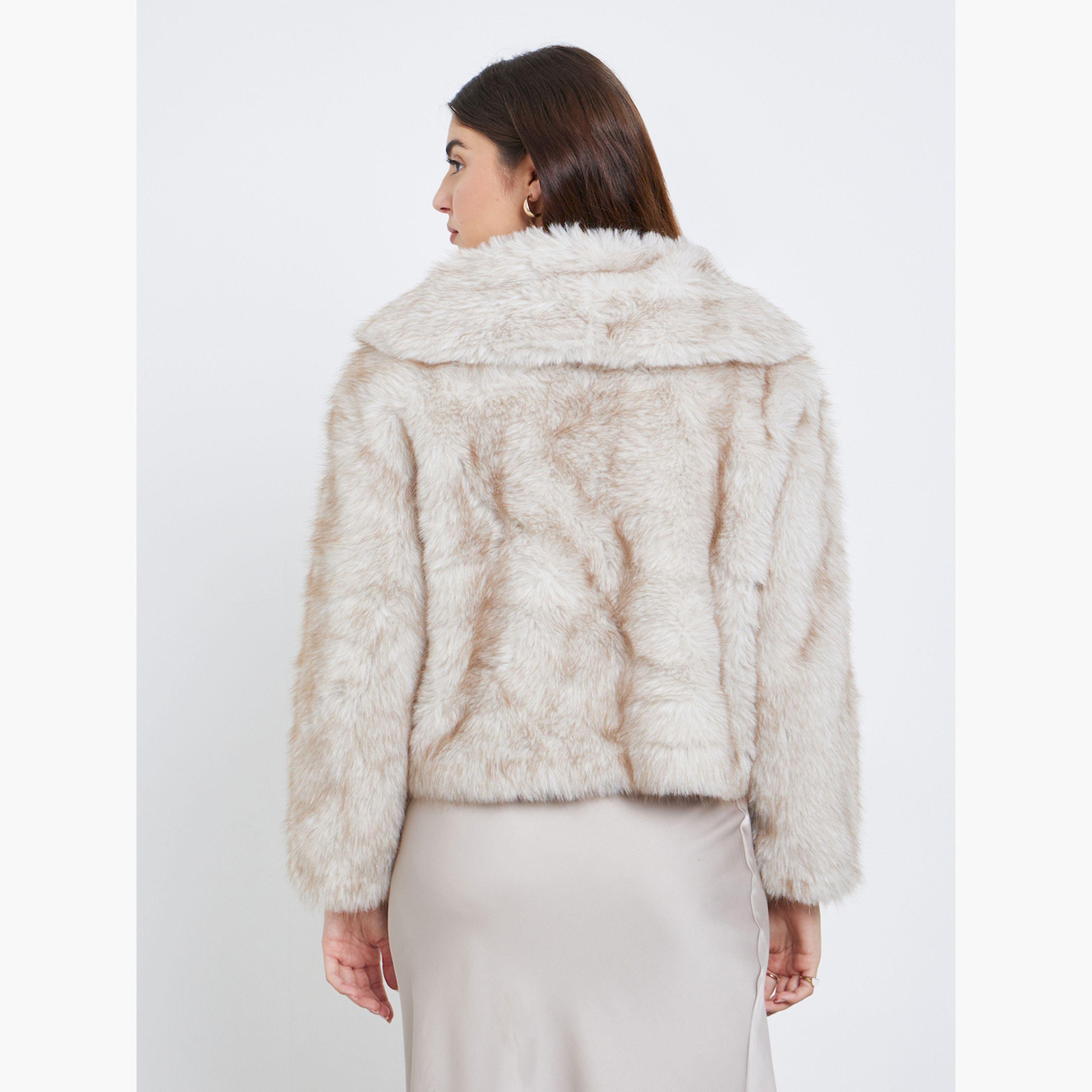 جاكيت قصير بفرو صناعي بقصة عادية-women-winterwear-coatsandjackets-jackets-image-5