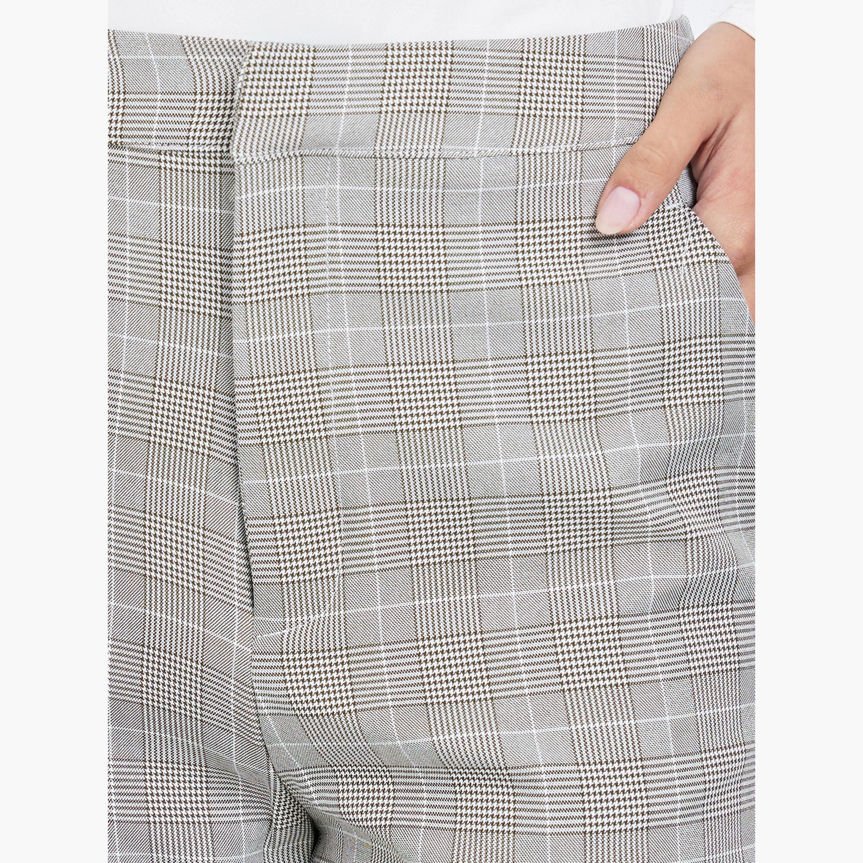 ستايلي - بنطال واسع الساق منقوش للنساء-women-clothing-bottoms-trousers-image-3