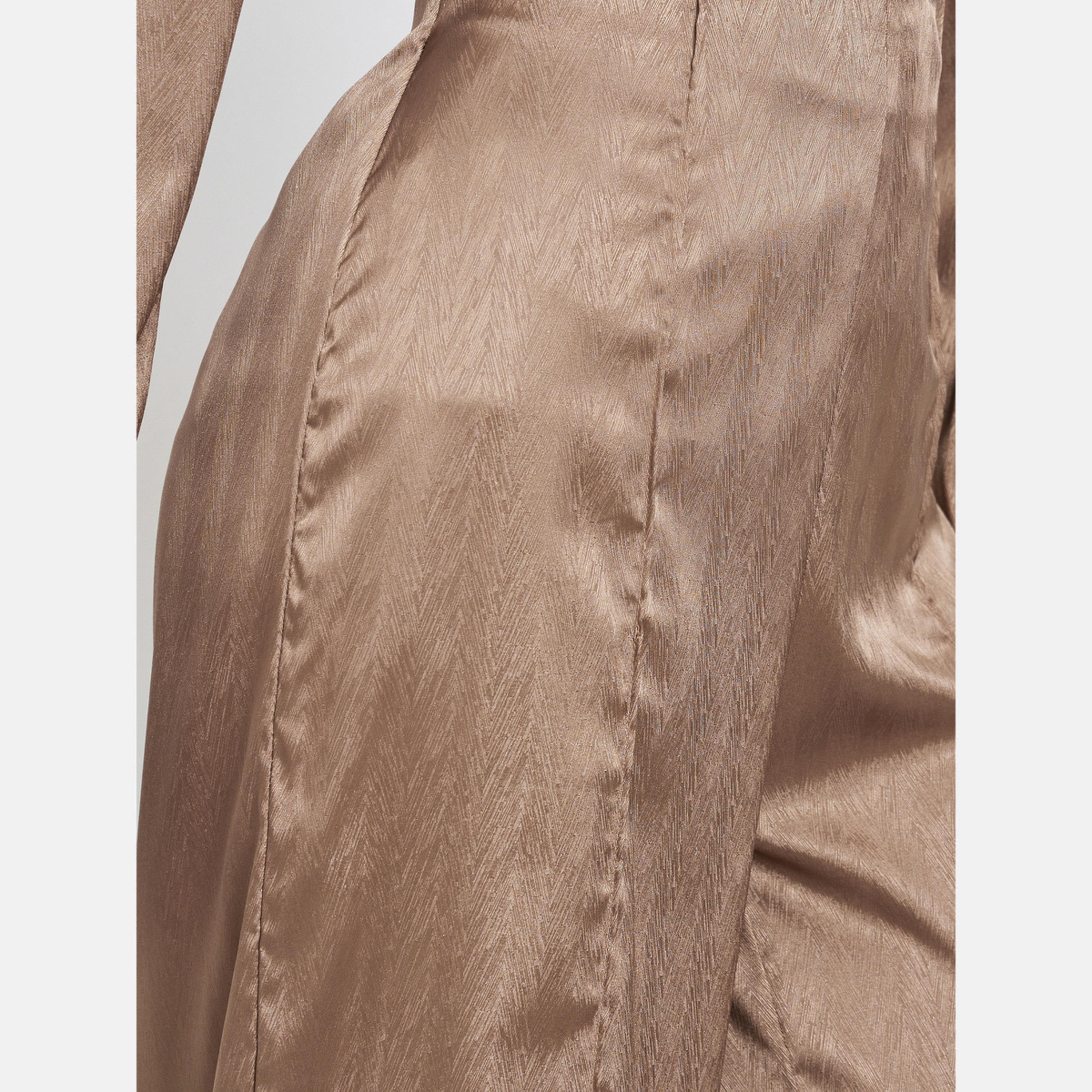 ستايلي - بنطال جاكار بني واسع الساق-women-clothing-bottoms-trousers-image-3