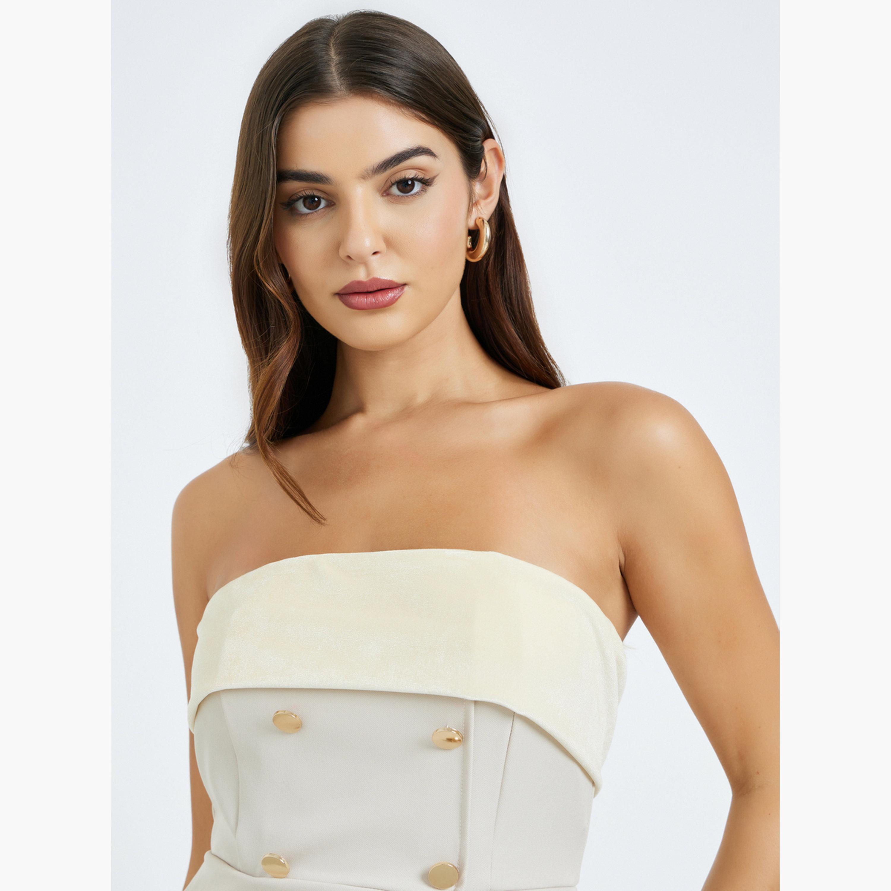 ستايلي - فستان ماكسي بيج بياقة دائرية وكسرات للنساء-women-clothing-dresses-image-4