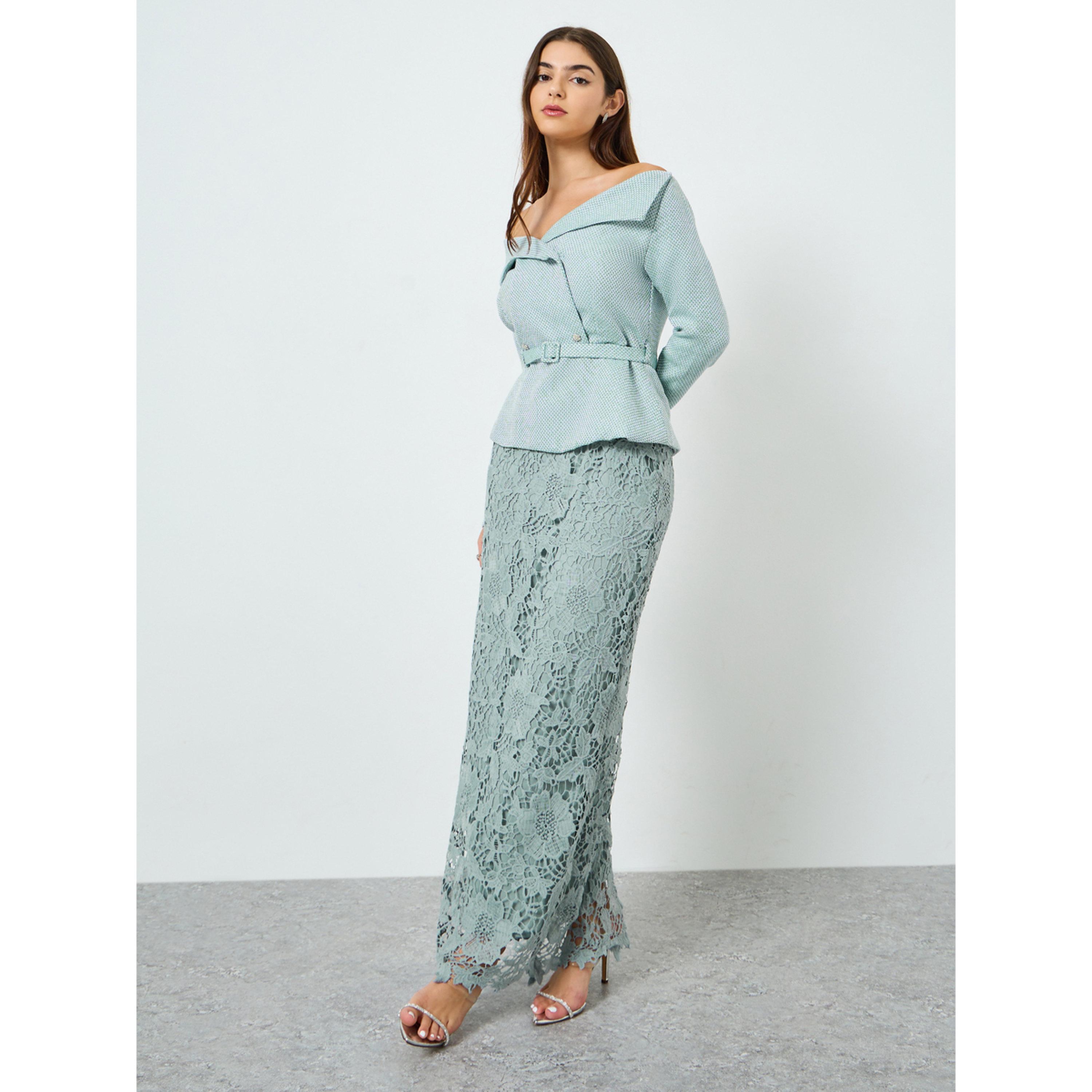 فستان طويل شيث مكشوف الأكتاف من الدانتيل للنساء-women-clothing-dresses-image-3