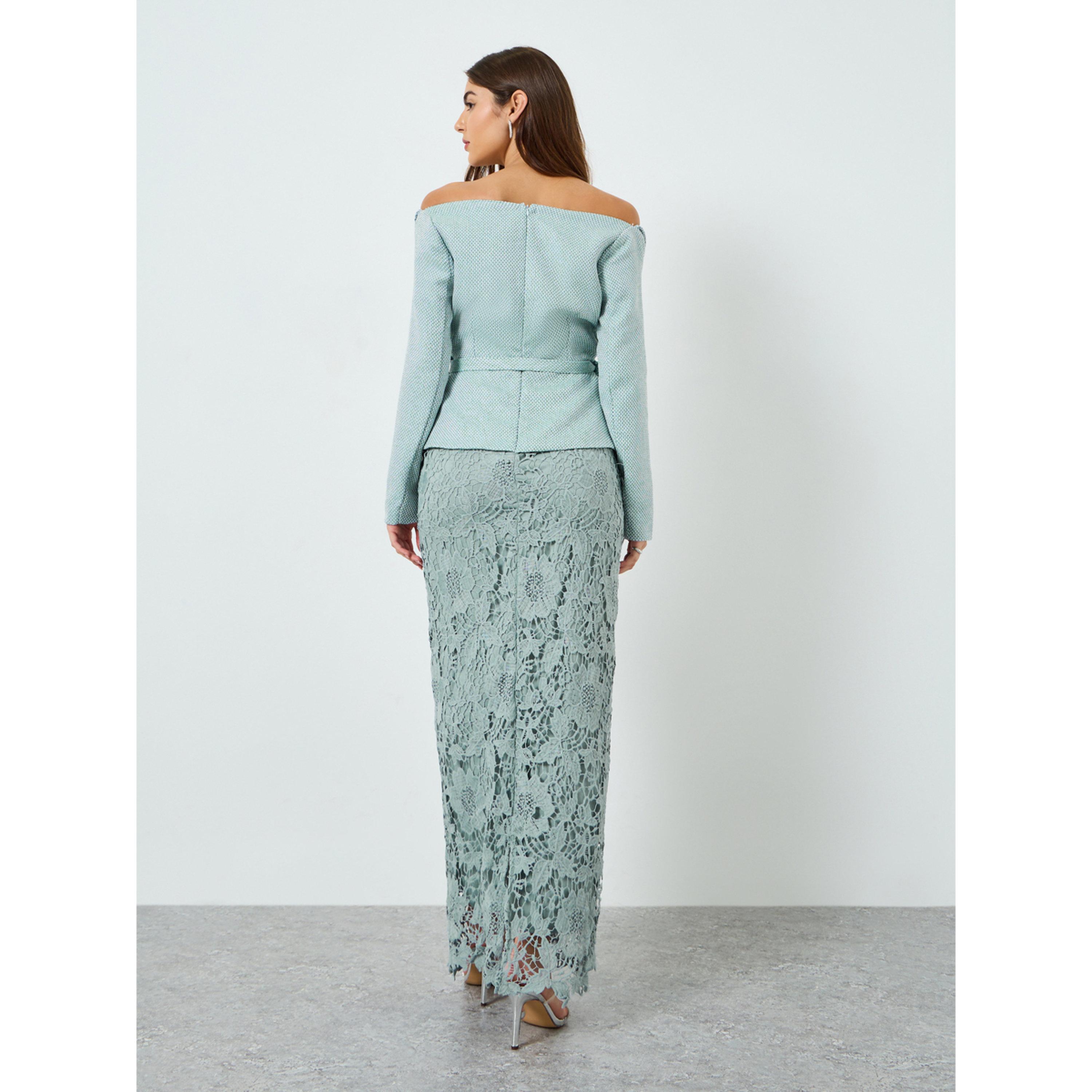 فستان طويل شيث مكشوف الأكتاف من الدانتيل للنساء-women-clothing-dresses-image-4
