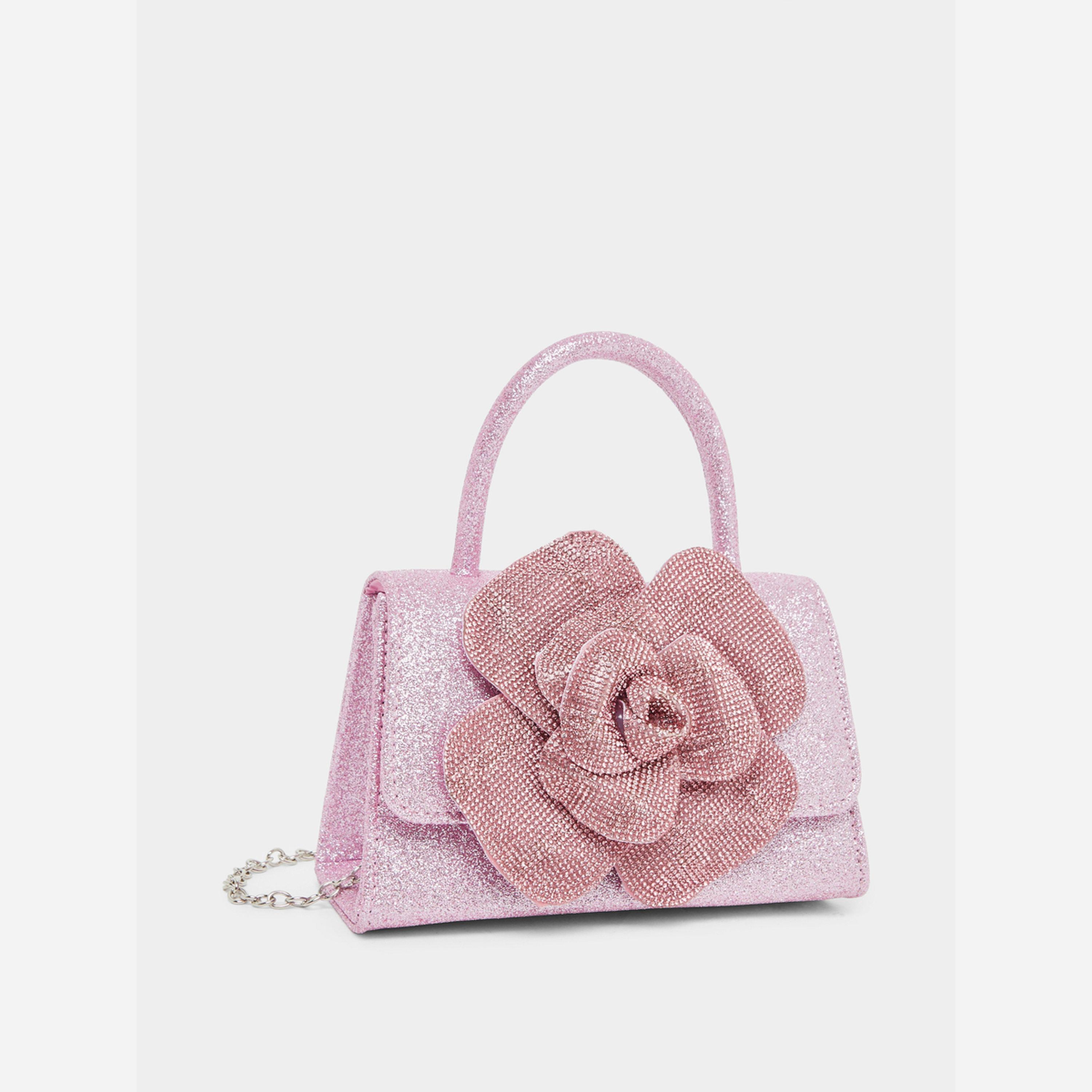 ستايلي - شنطة ساتشيل مزينة بالزهور الوردية-women-bagsandwallets-handbags-image-1