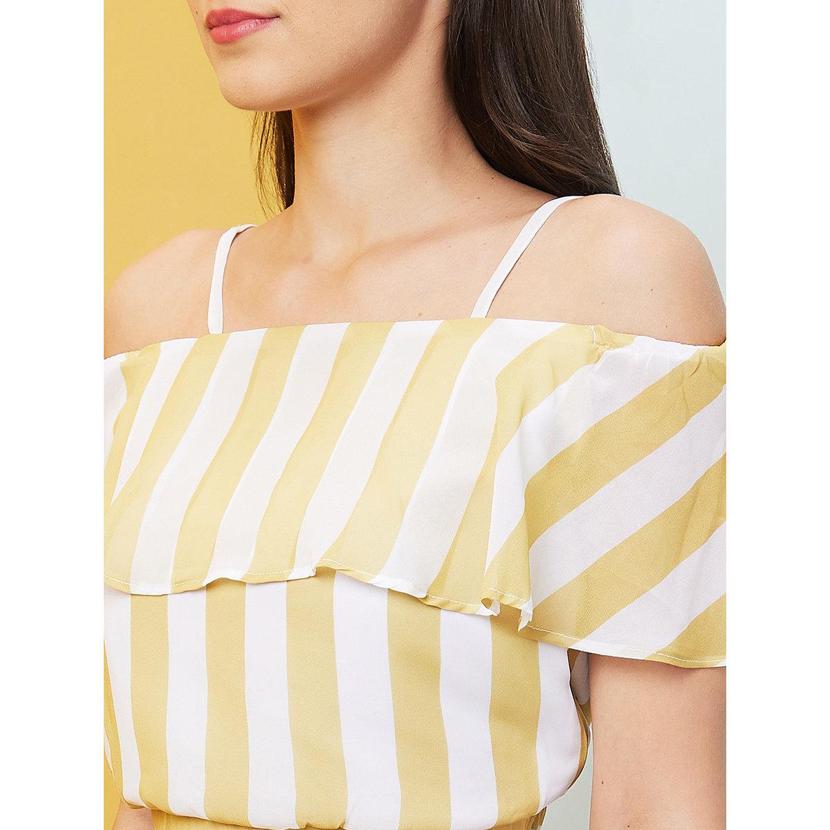 طقم منسق من بنطال وبلوزة مخططة-women-clothing-coordsets-image-4