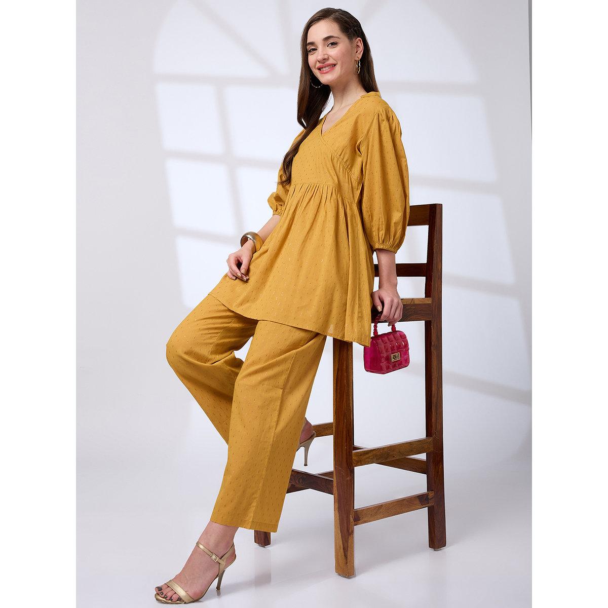 طقم منسق من بنطال وبلوزة تونيك-women-clothing-coordsets-image-1