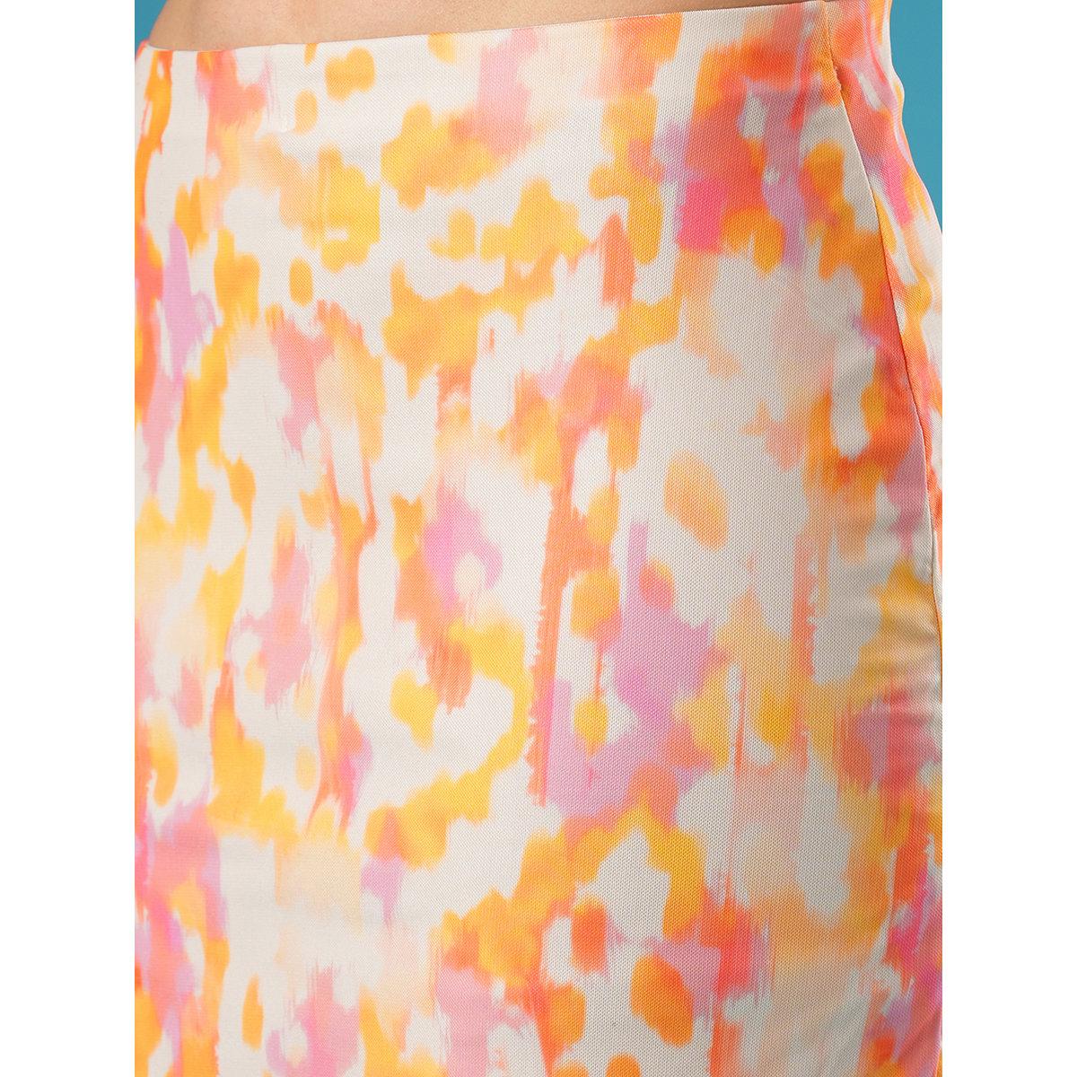 Globus X Styli Multi Printed Side Ruched Top and Skirt Co-Ords-women-clothing-coordsets-image-5
