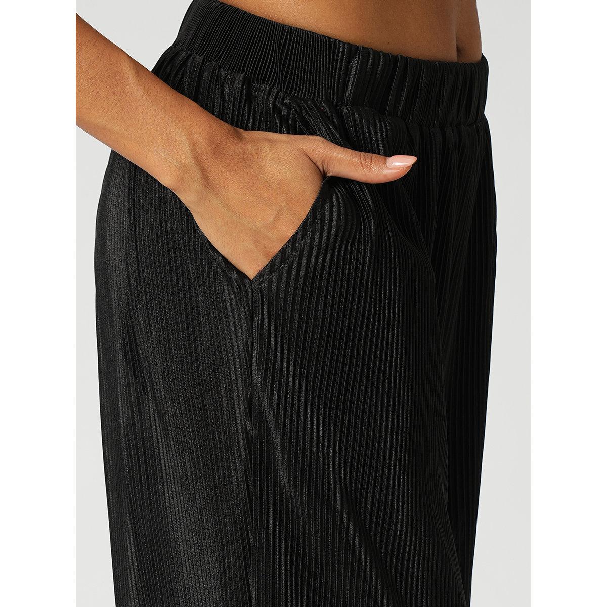 طقم منسق من بنطال وبلوزة بليسيه-women-clothing-coordsets-image-5