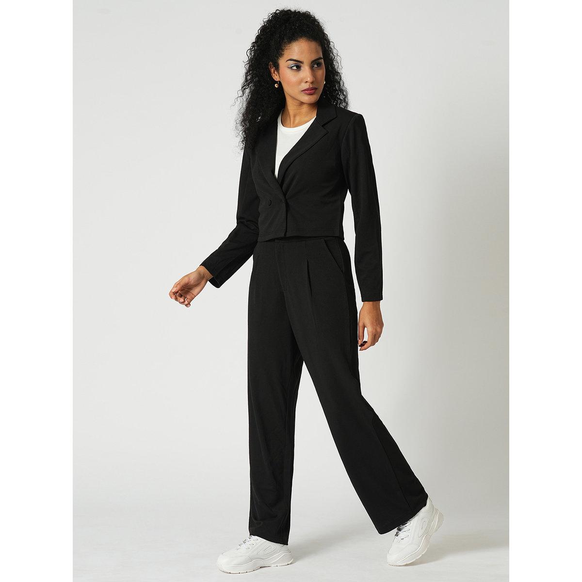 طقم منسق من بنطال وبليزر قصير-women-clothing-coordsets-image-2