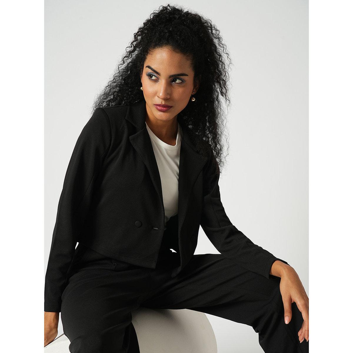 طقم منسق من بنطال وبليزر قصير-women-clothing-coordsets-image-6
