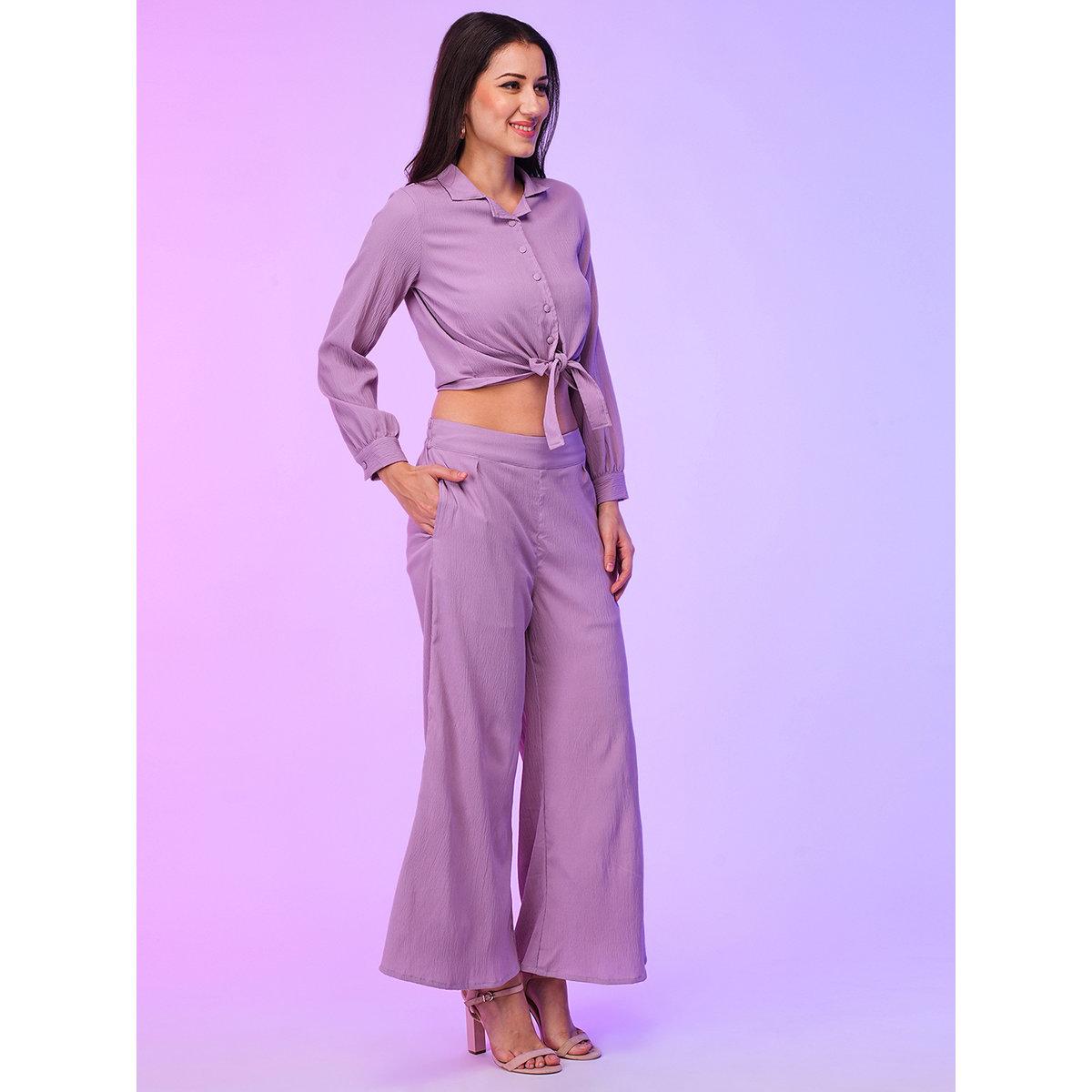طقم منسق من بنطال بالازو وبلوزة-women-clothing-coordsets-image-2