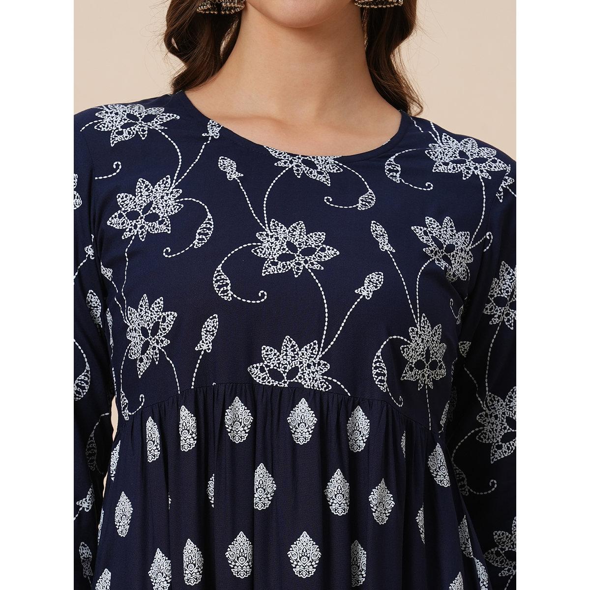 فستان ميدي بطبعة زهور-women-clothing-dresses-image-4