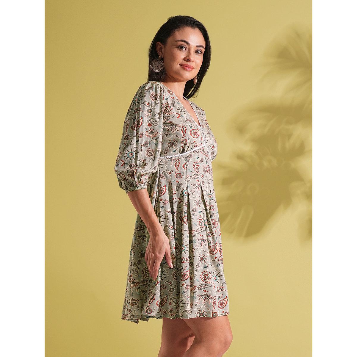 فستان قصير بتفاصيل كسرات-women-clothing-dresses-image-2