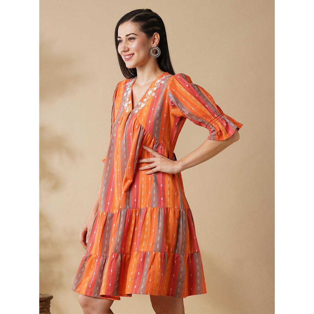 فستان مخطط بطول الركبة-women-clothing-dresses-image-2