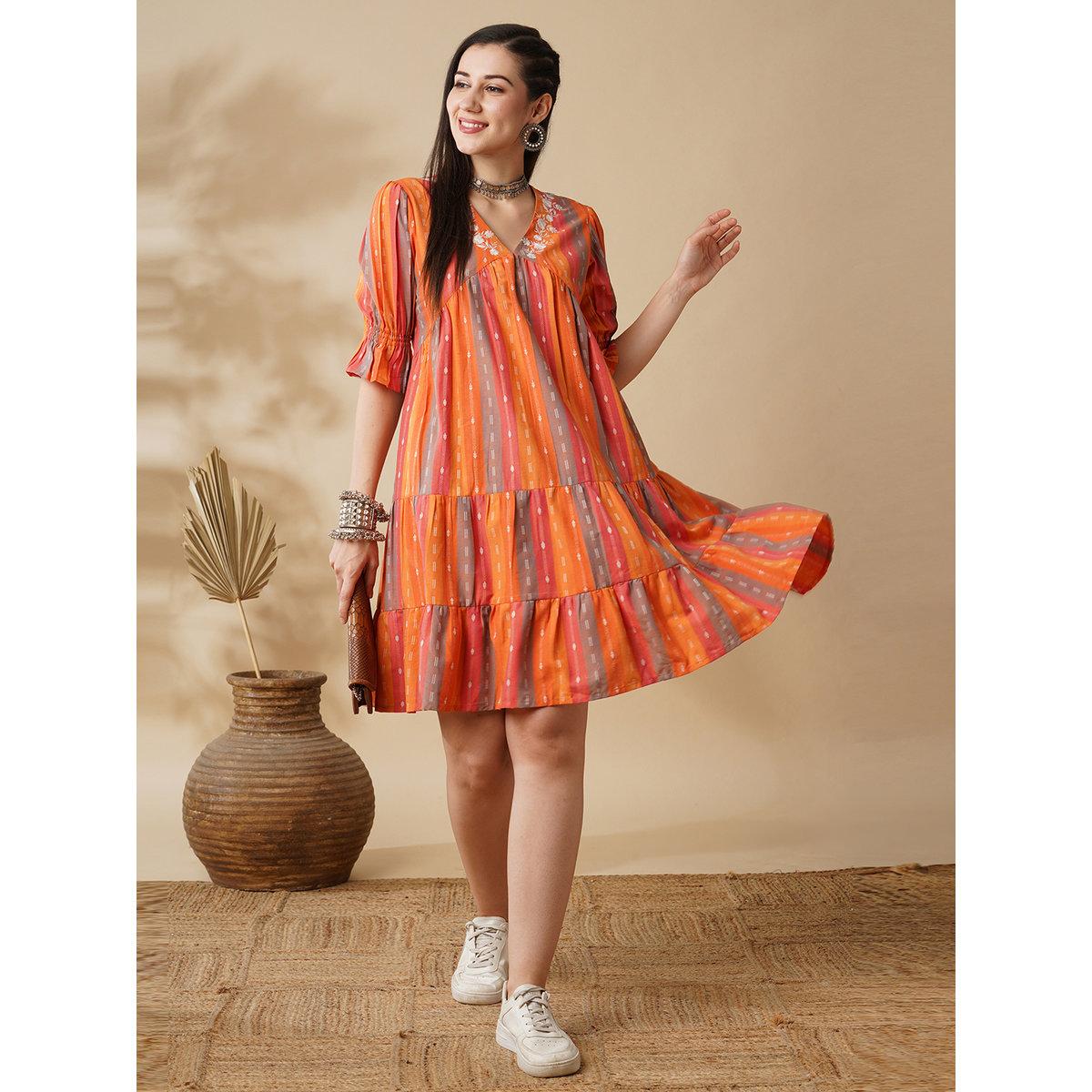 فستان مخطط بطول الركبة-women-clothing-dresses-image-6