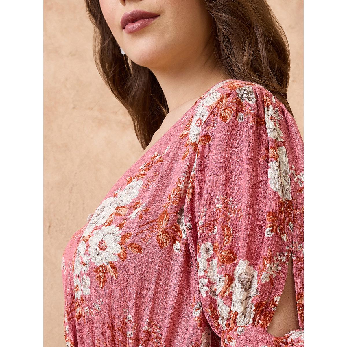 فستان ميدي بطبعة زهور-women-clothing-dresses-image-4