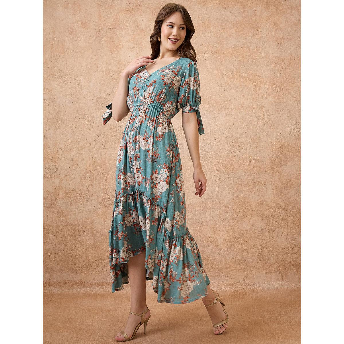 فستان ميدي بطبعة زهور-women-clothing-dresses-image-3