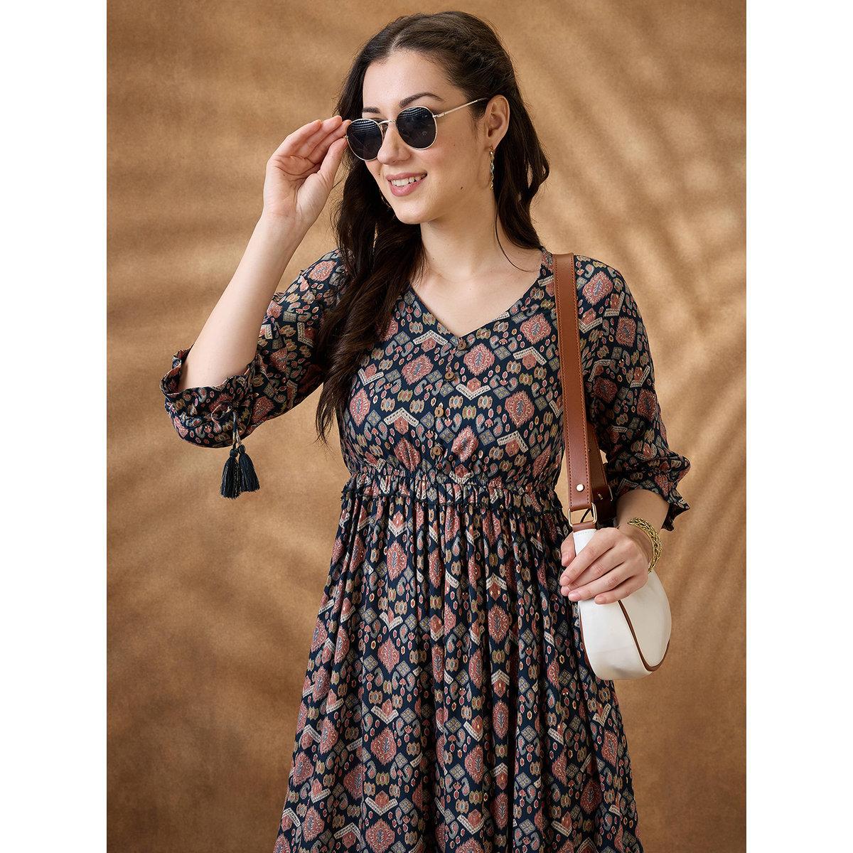 فستان ميدي بتفاصيل كشكش-women-clothing-dresses-image-5