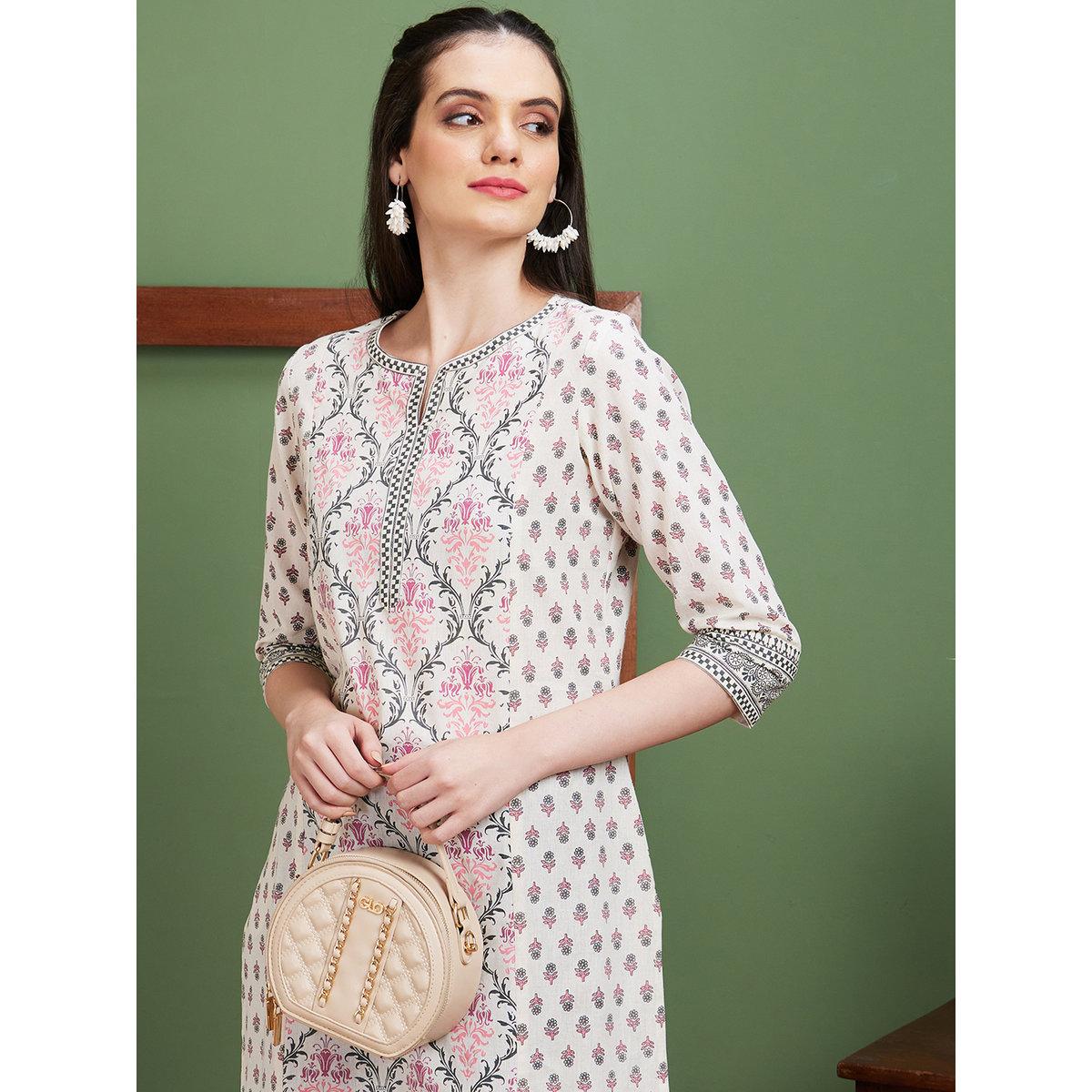 كورتا بقصة مستقيمة-women-clothing-ethnicwear-kurtas-image-5