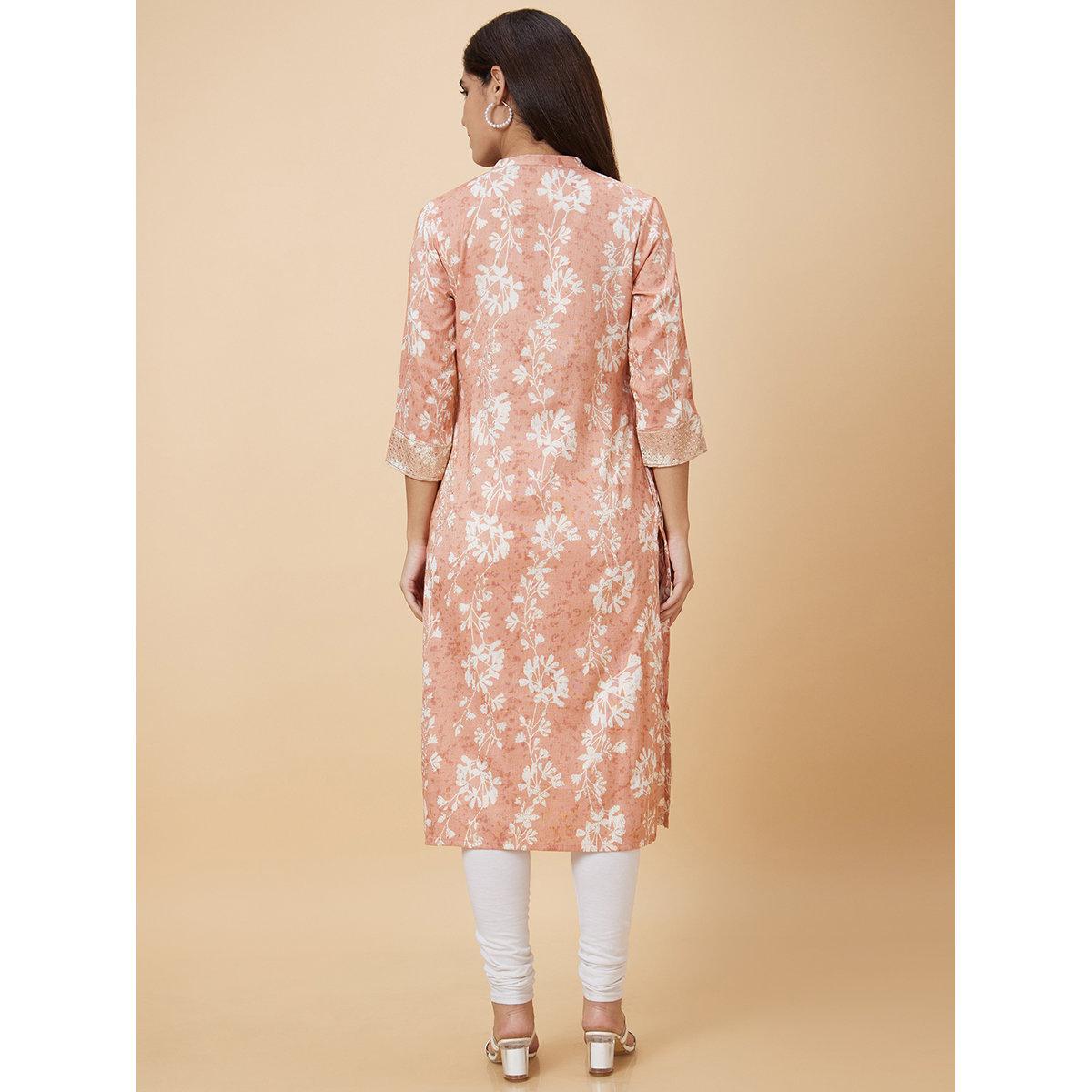 كورتا بقصة مستقيمة وطباعة-women-clothing-ethnicwear-kurtas-image-3