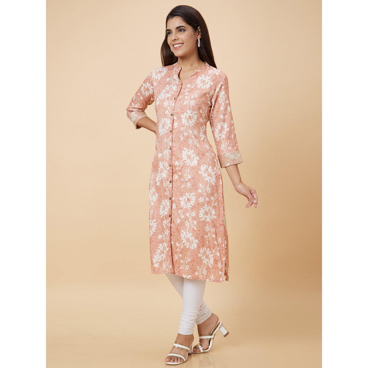 كورتا بقصة مستقيمة وطباعة-women-clothing-ethnicwear-kurtas-image-4