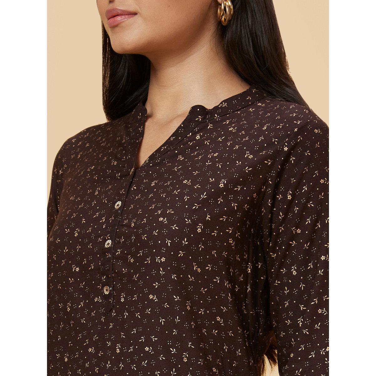 كورتا بطباعة وقصة مستقيمة-women-clothing-ethnicwear-kurtas-image-5