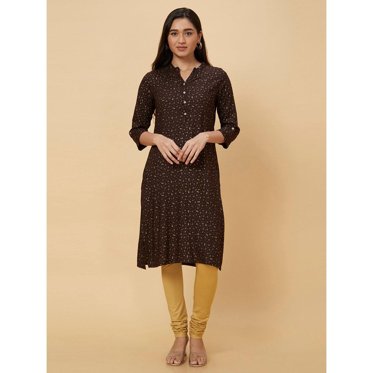كورتا بطباعة وقصة مستقيمة-women-clothing-ethnicwear-kurtas-image-6
