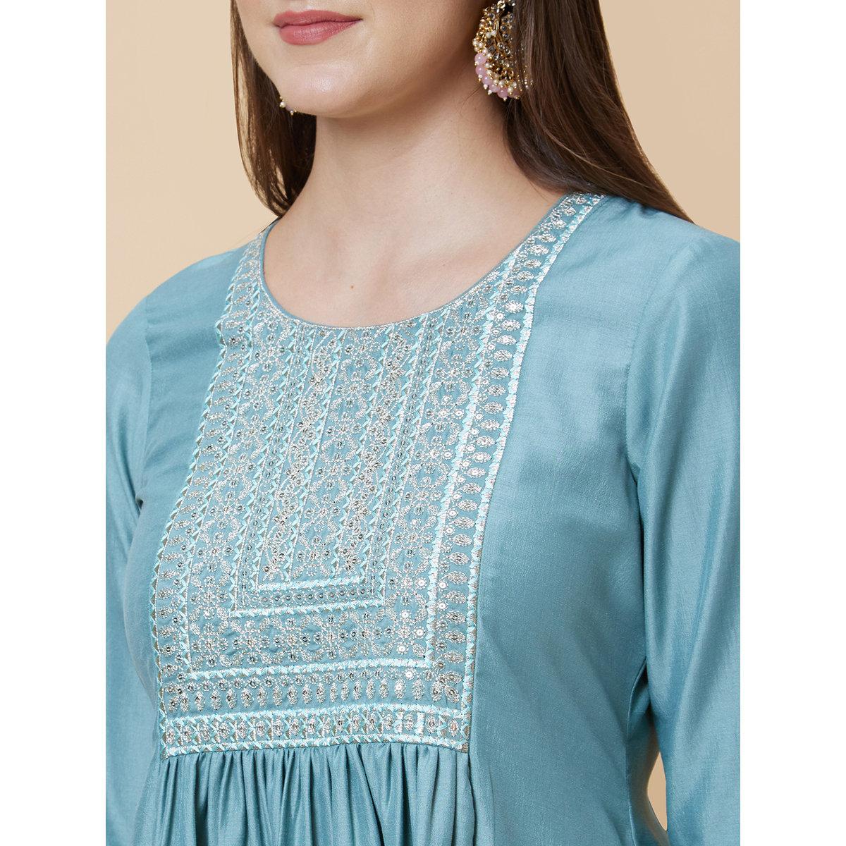 كورتا بتفاصيل مُطرزة-women-clothing-ethnicwear-kurtas-image-5