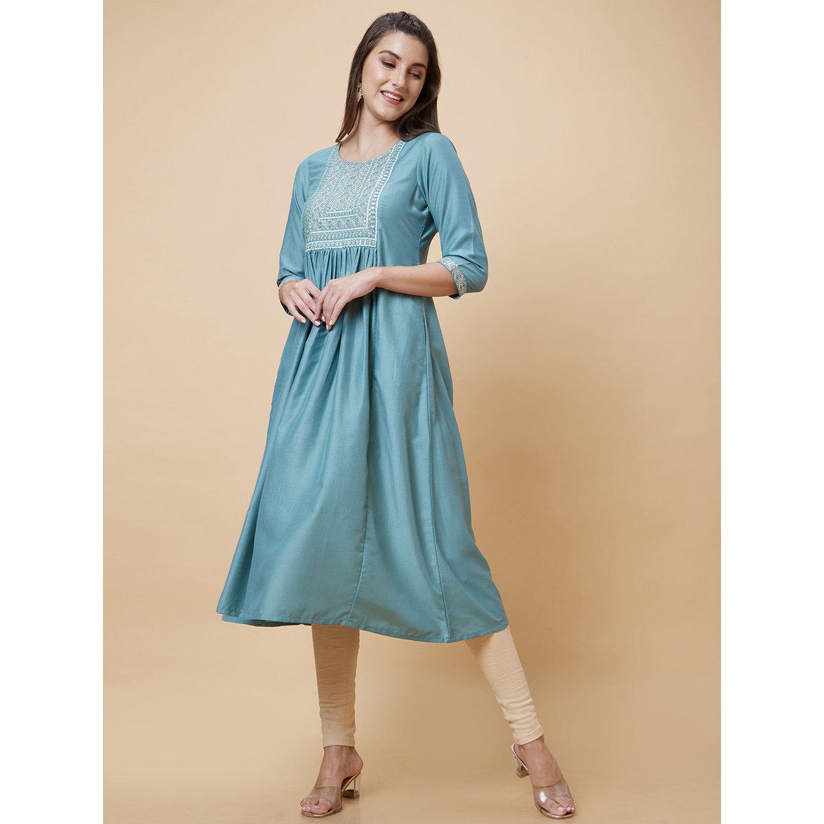 كورتا بتفاصيل مُطرزة-women-clothing-ethnicwear-kurtas-image-7