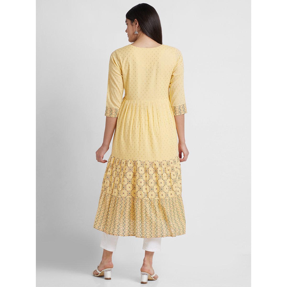 كورتا بطباعة وياقة دائرية-women-clothing-ethnicwear-kurtas-image-3