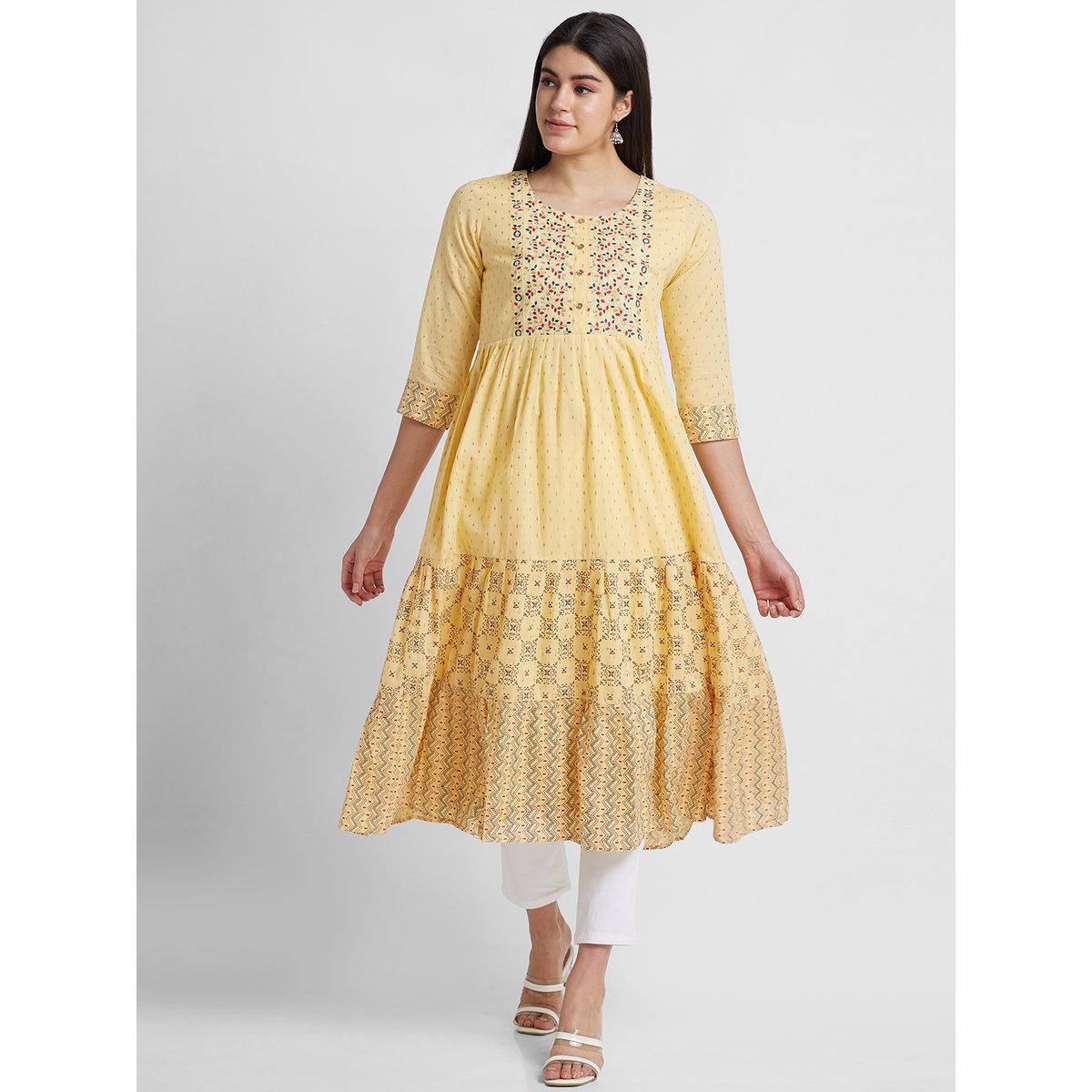 كورتا بطباعة وياقة دائرية-women-clothing-ethnicwear-kurtas-image-6