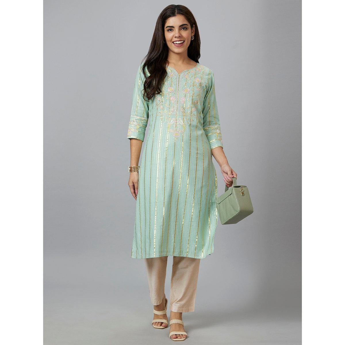 كورتا بتفاصيل مُطرزة-women-clothing-ethnicwear-kurtas-image-6